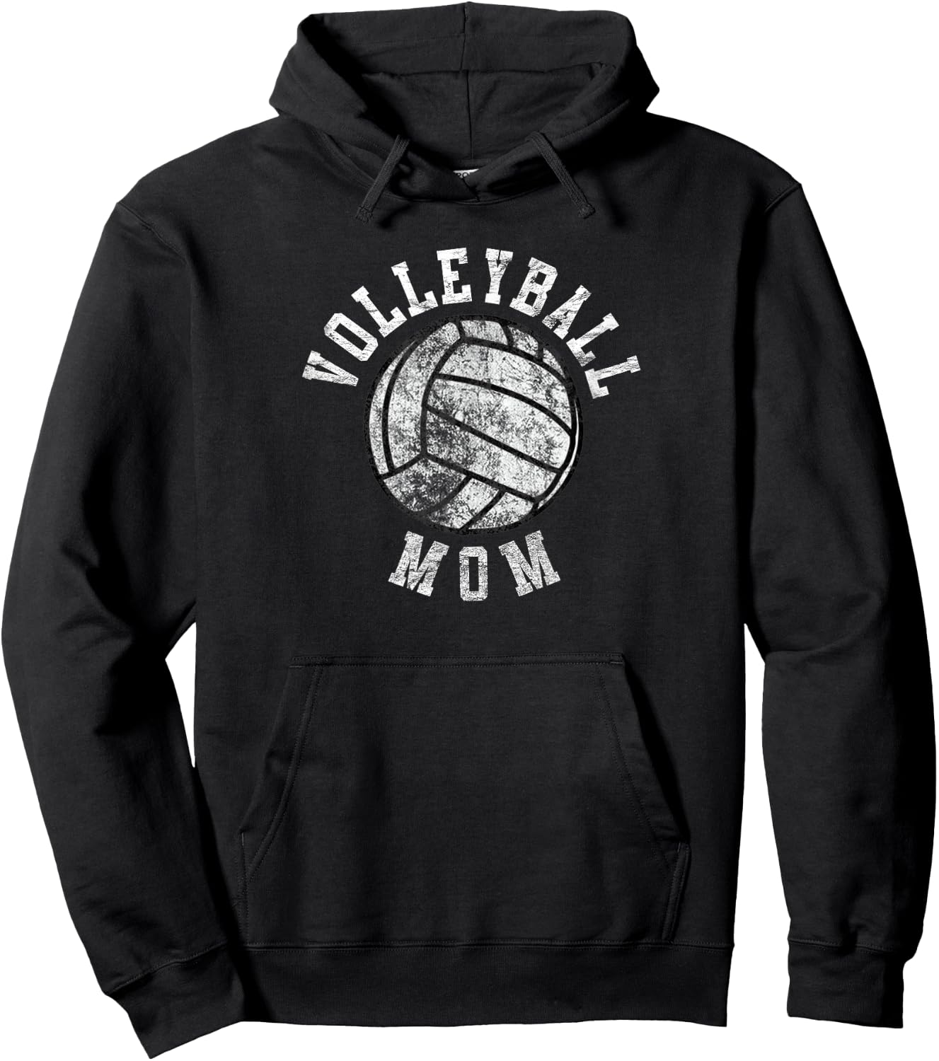 Vintage Volleyball Mom Hoodie - Hoodie | Black
