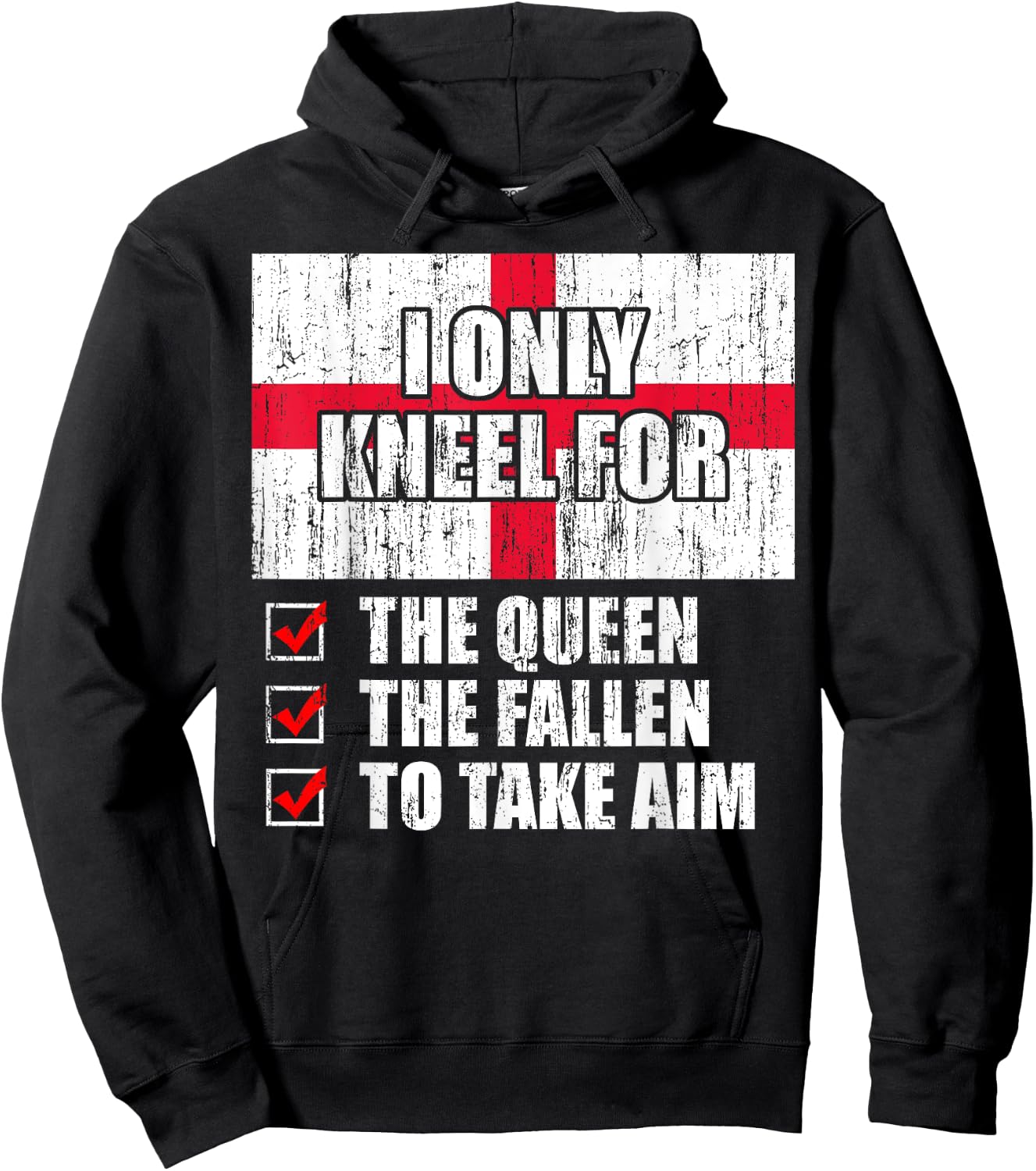 I Only Kneel For The Queen The Fallen To Take Aim Hoodie - Hoodie | Black