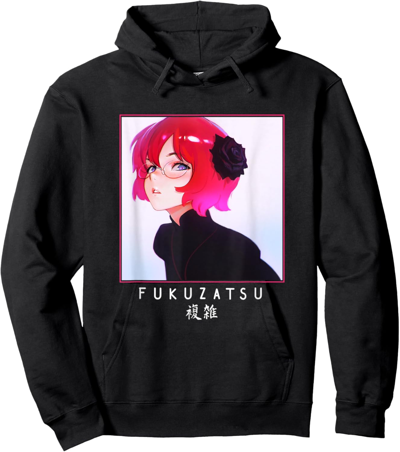 Anime Girl Japanese Aesthetic anime Otaku Hoodie - Hoodie | Black