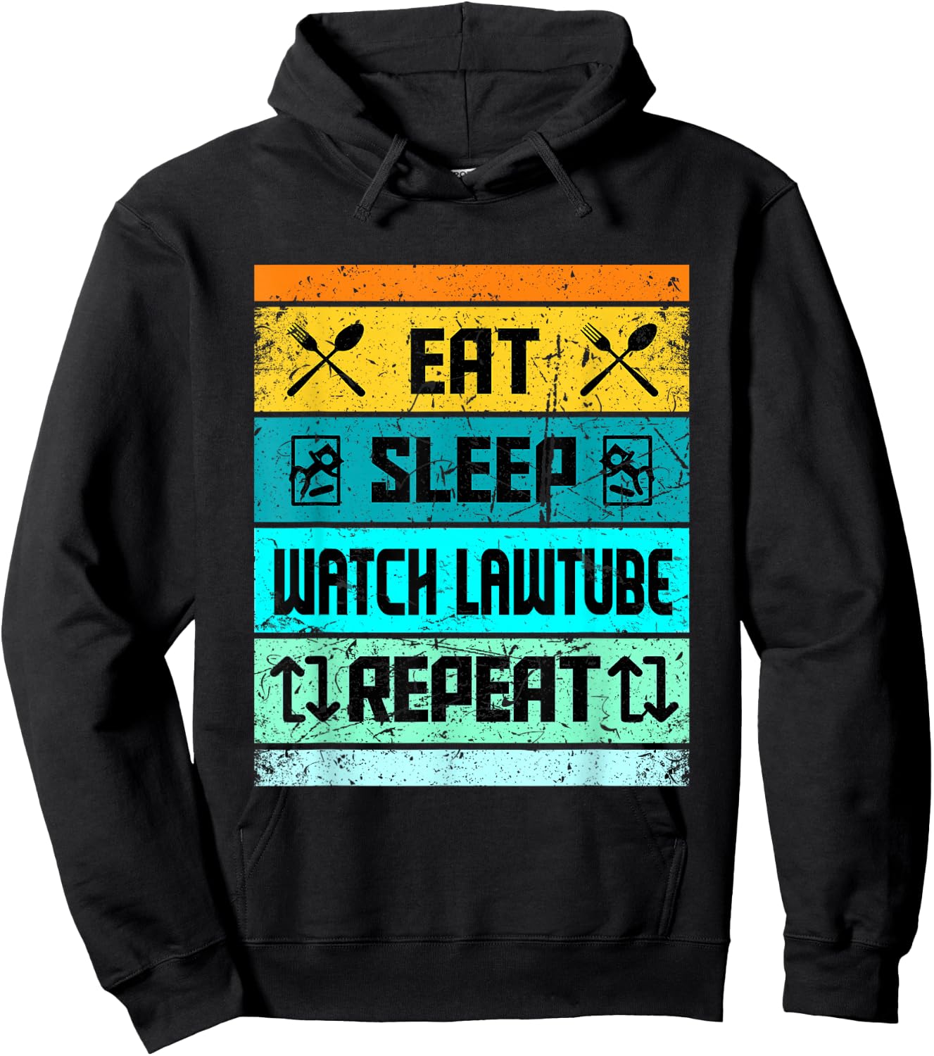Retro Vintage Law Tube Crime Law School And Lawyer Hoodie - Hoodie | Black