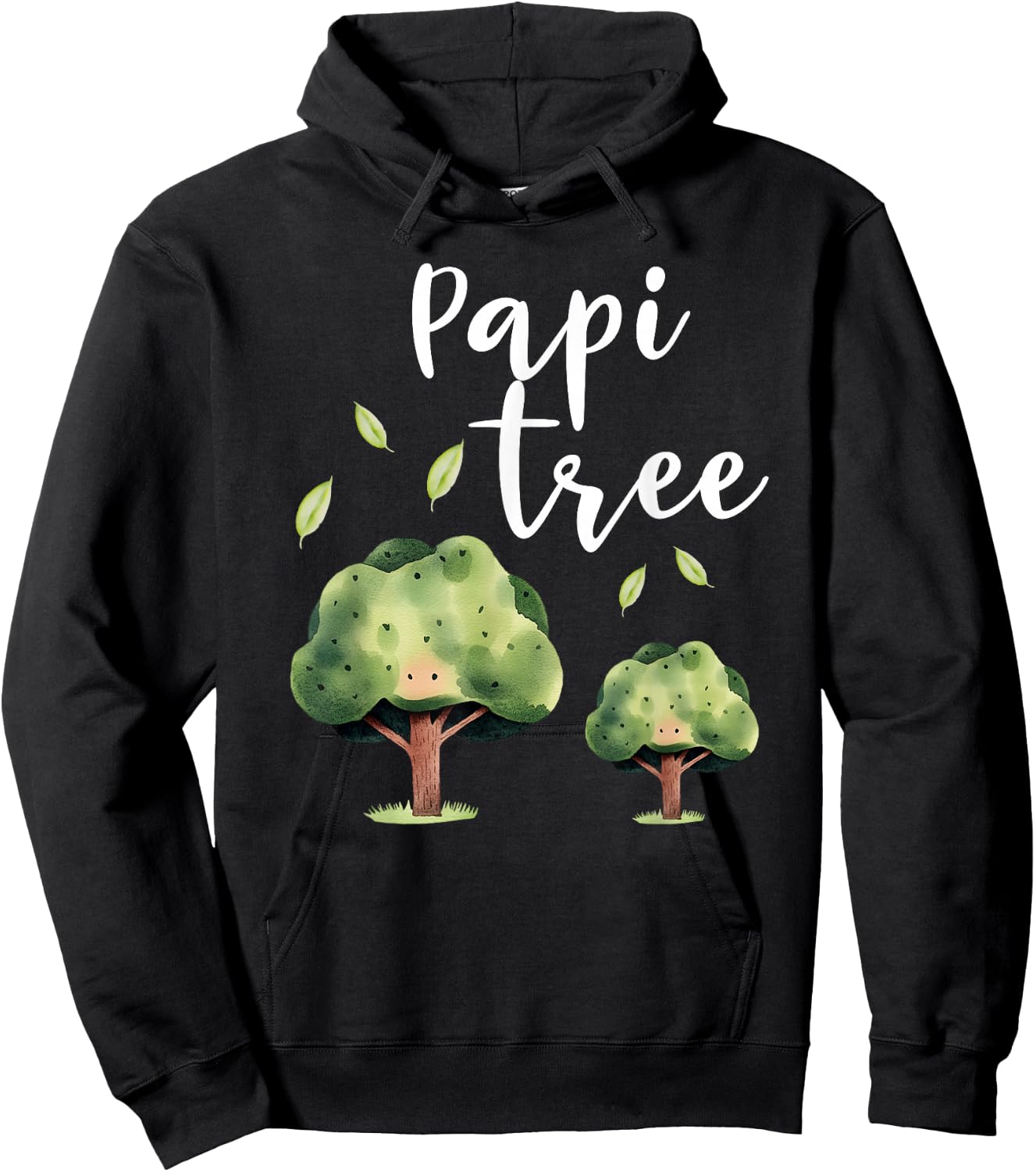 Papi Tree Daddy Spanish Baby Shower Nature Lover Cute Hoodie - Hoodie | Black