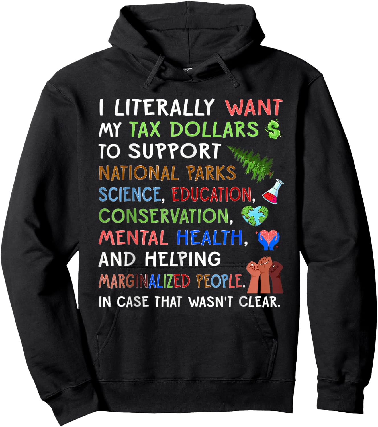 I Literally Want My Tax Dollars to Support National Parks Hoodie - Hoodie | Black