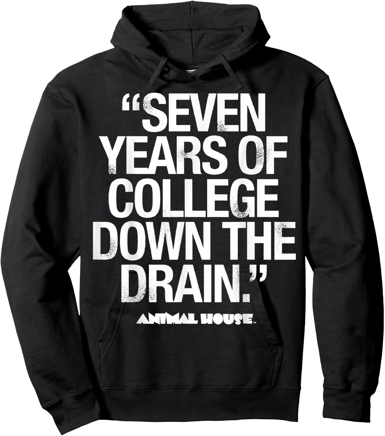 Animal House Seven Years Of College Graphic Hoodie - Hoodie | Black