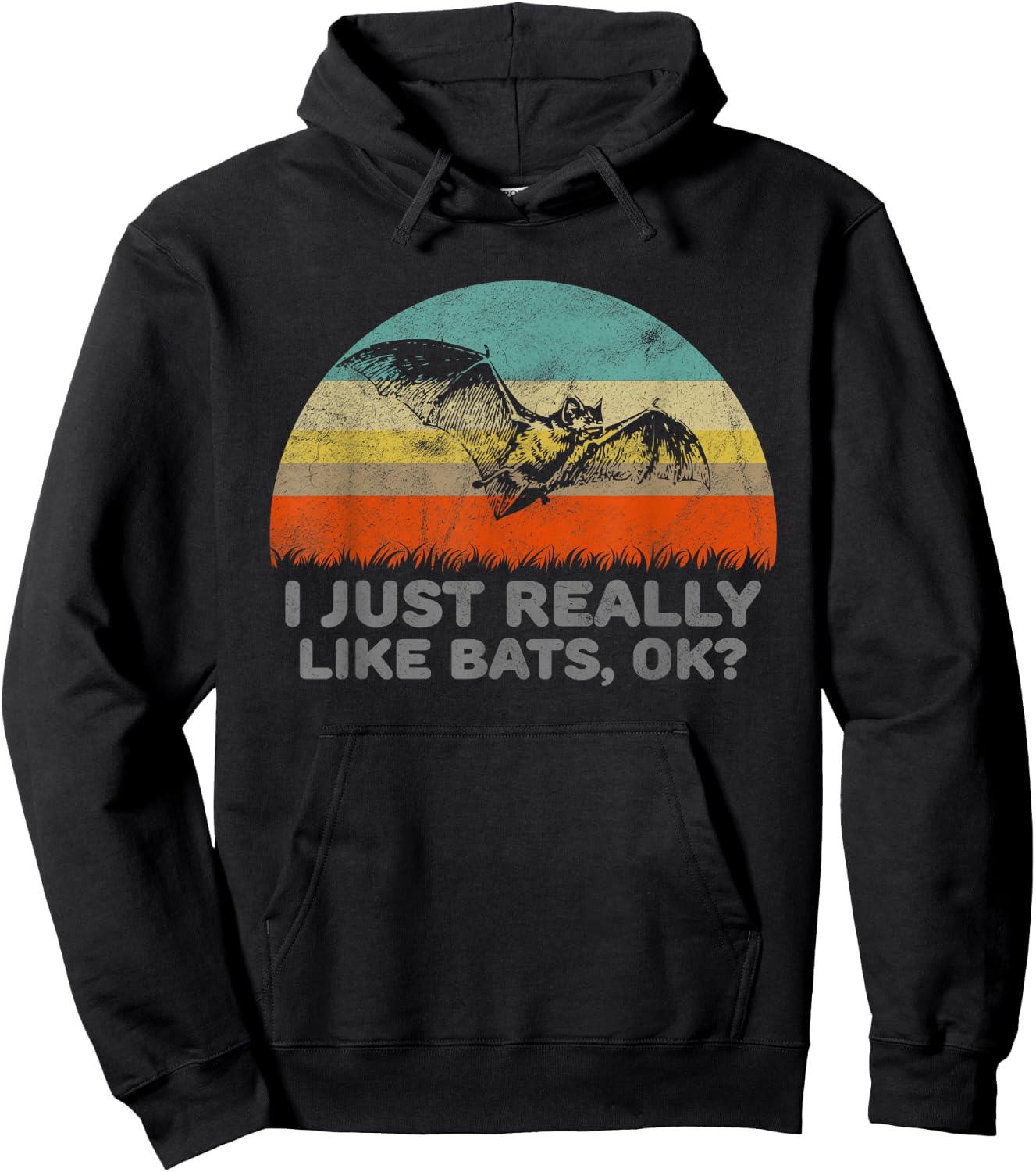 I Just Really Like Bats OK With A Bat Hoodie - Hoodie | Black