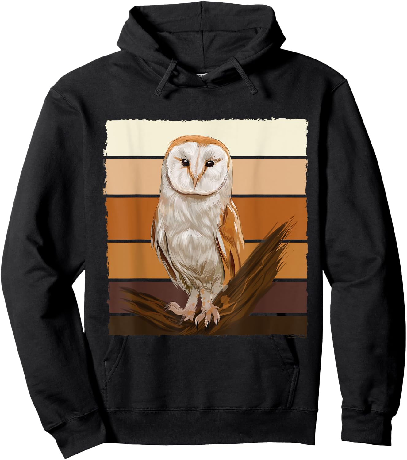 Vintage Barn Owl Hoodie - Hoodie | Black