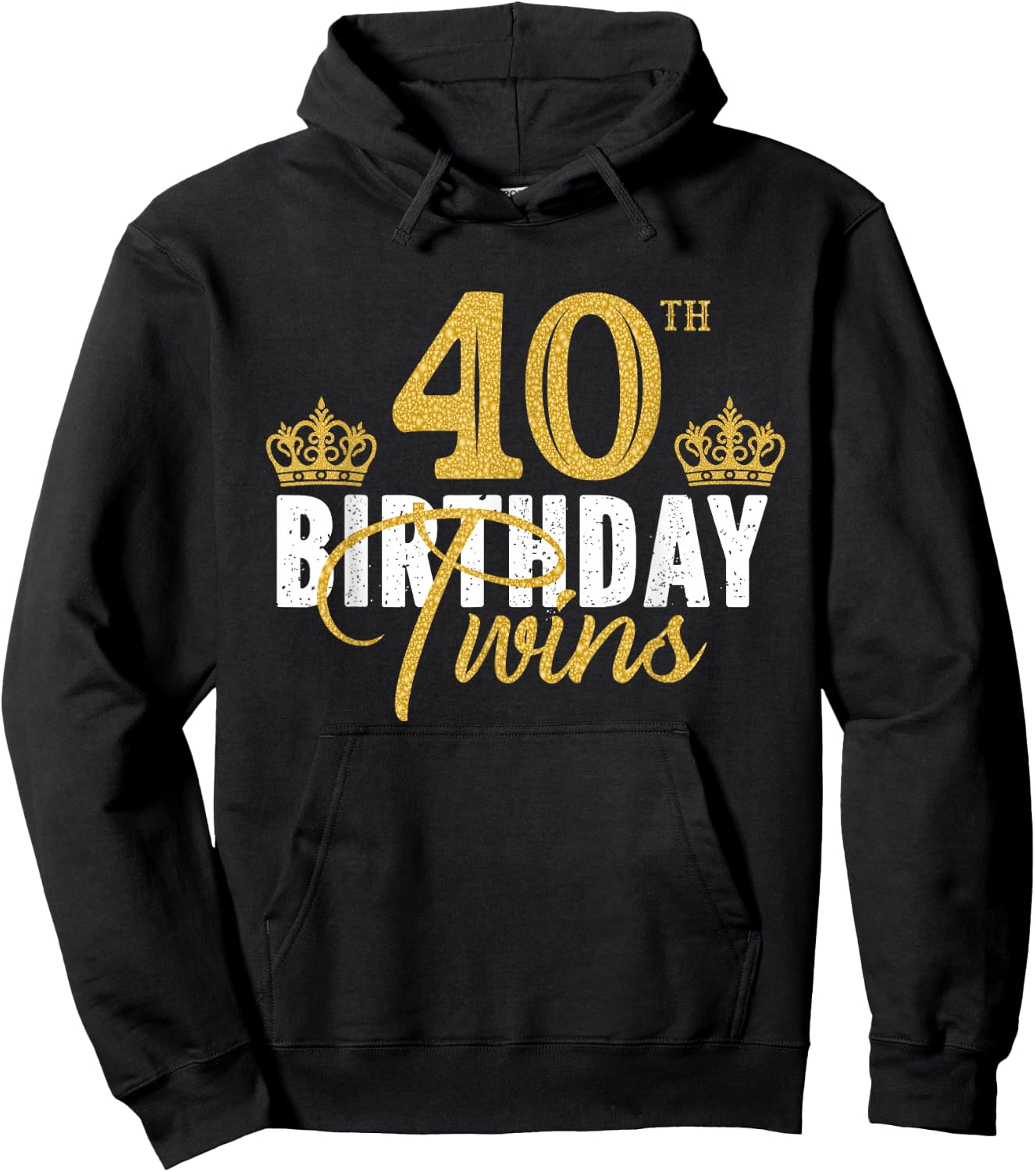 40th Birthday Twins 40 Years Old Twin Brother And Sister Hoodie - Hoodie | Black