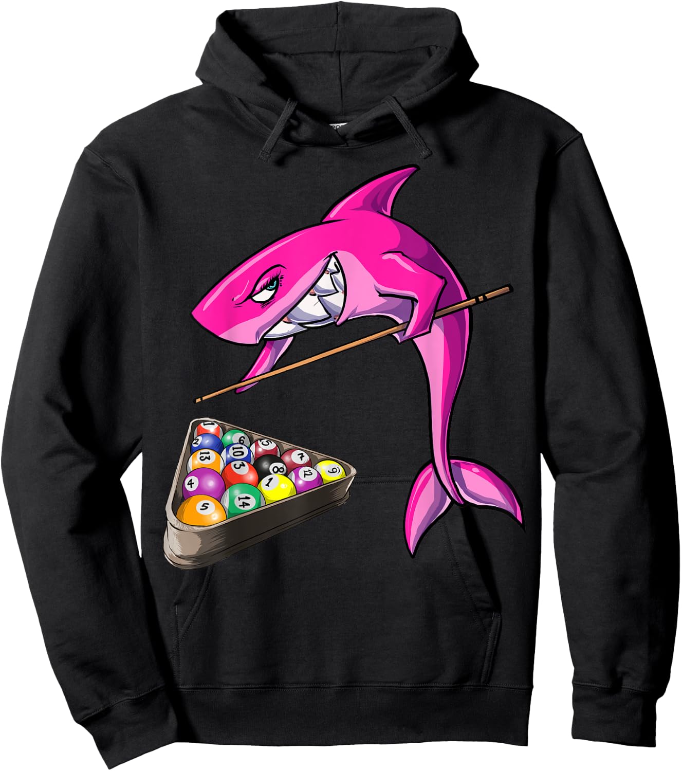 Funny Billiards pool shark female Hoodie - Hoodie | Black