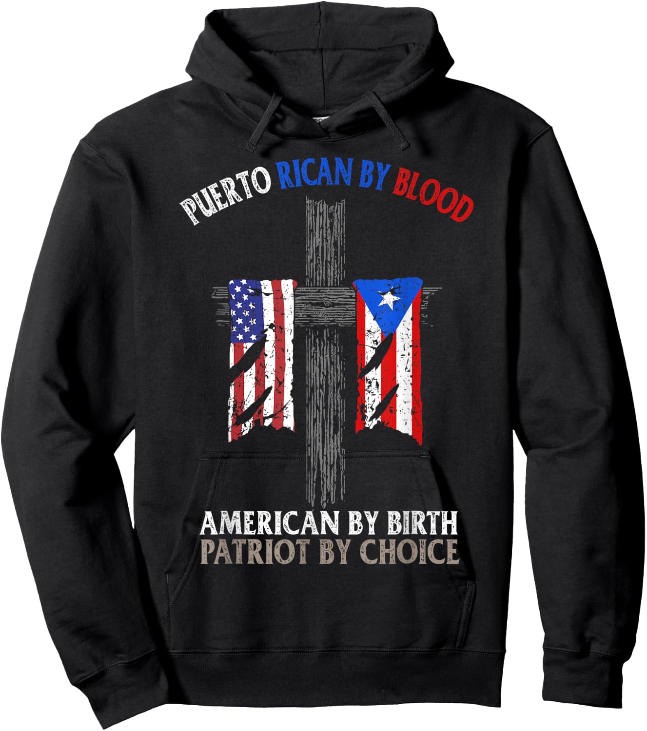 Puerto Rican By Blood American By Birth Patriot By Choice Hoodie - Hoodie | Black