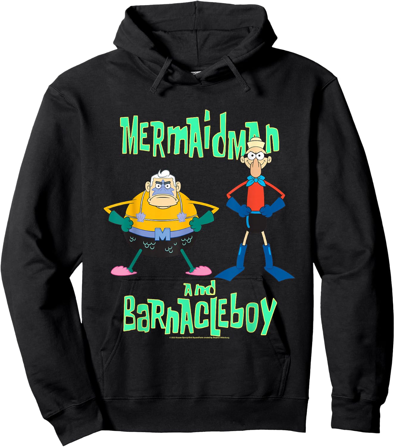 Spongebob Squarepants Mermaidman and Barnacleboy Hoodie - Hoodie | Black