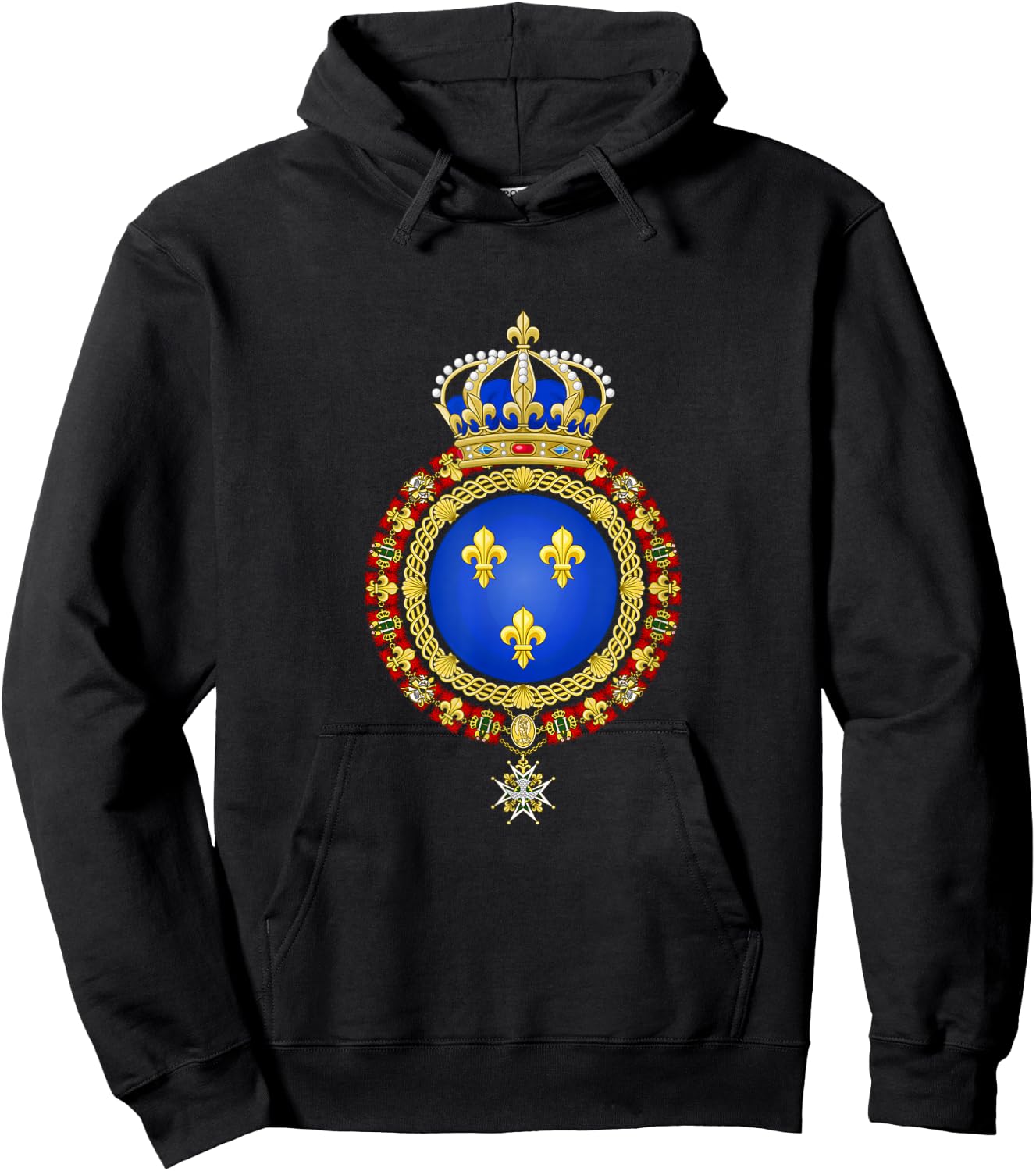 France Coat of Arms Crest French Emblem Hoodie - Hoodie | Black