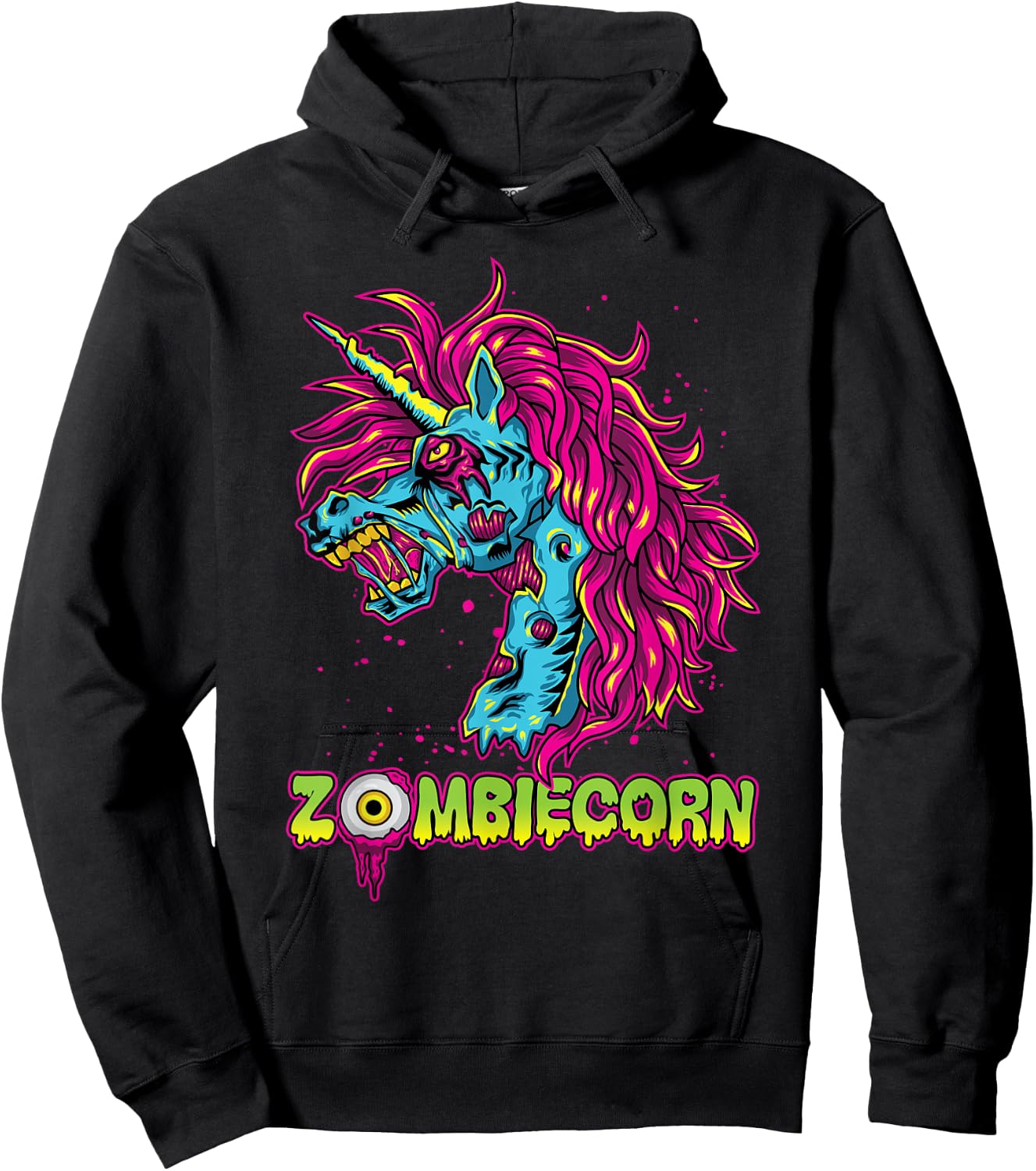 Scary Zombiecorn Zombie Unicorn Halloween Costume Hoodie - Hoodie | Black