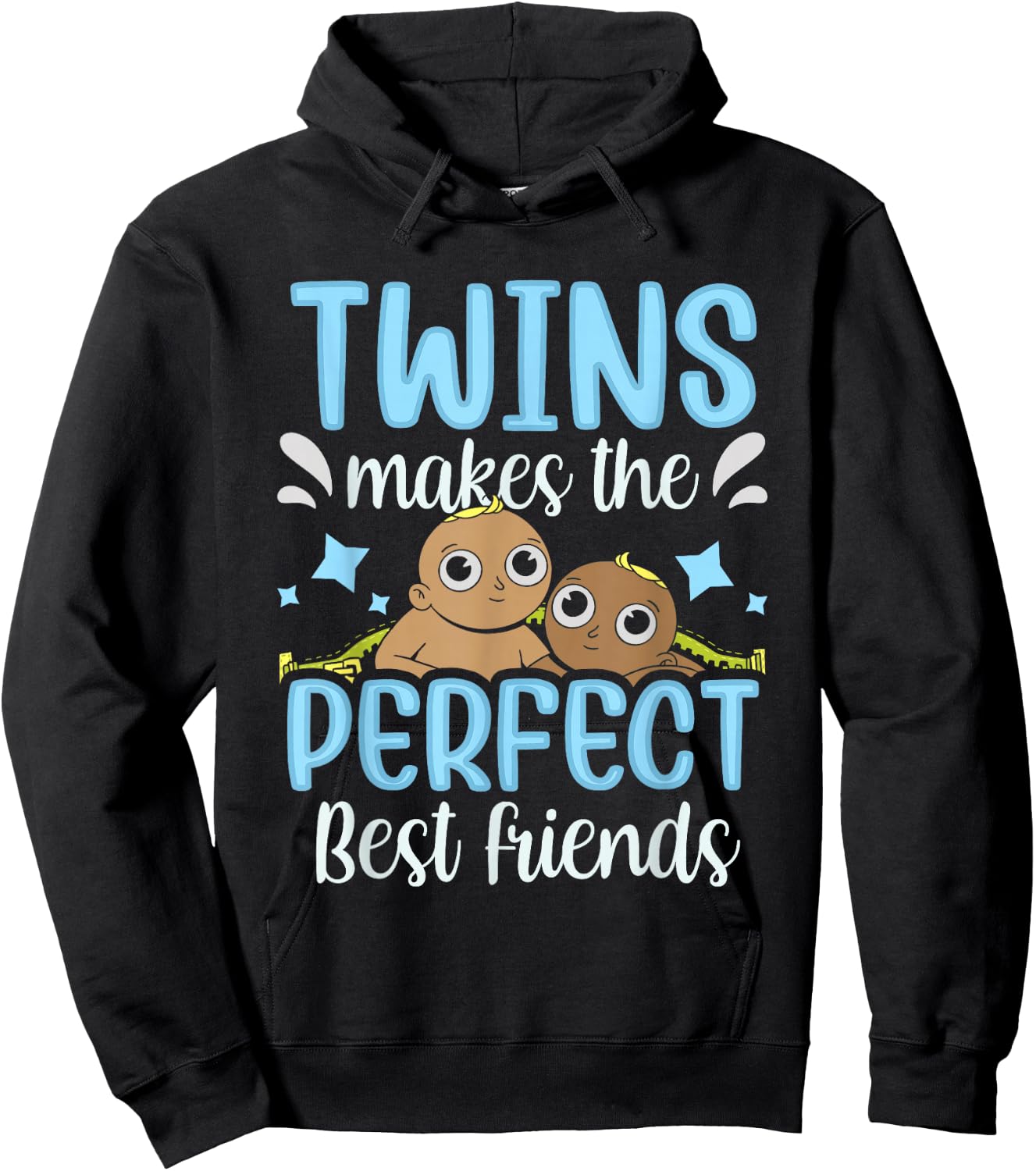 Twins Make The Perfect Best Friends Twin Sarcastic Humor Hoodie - Hoodie | Black