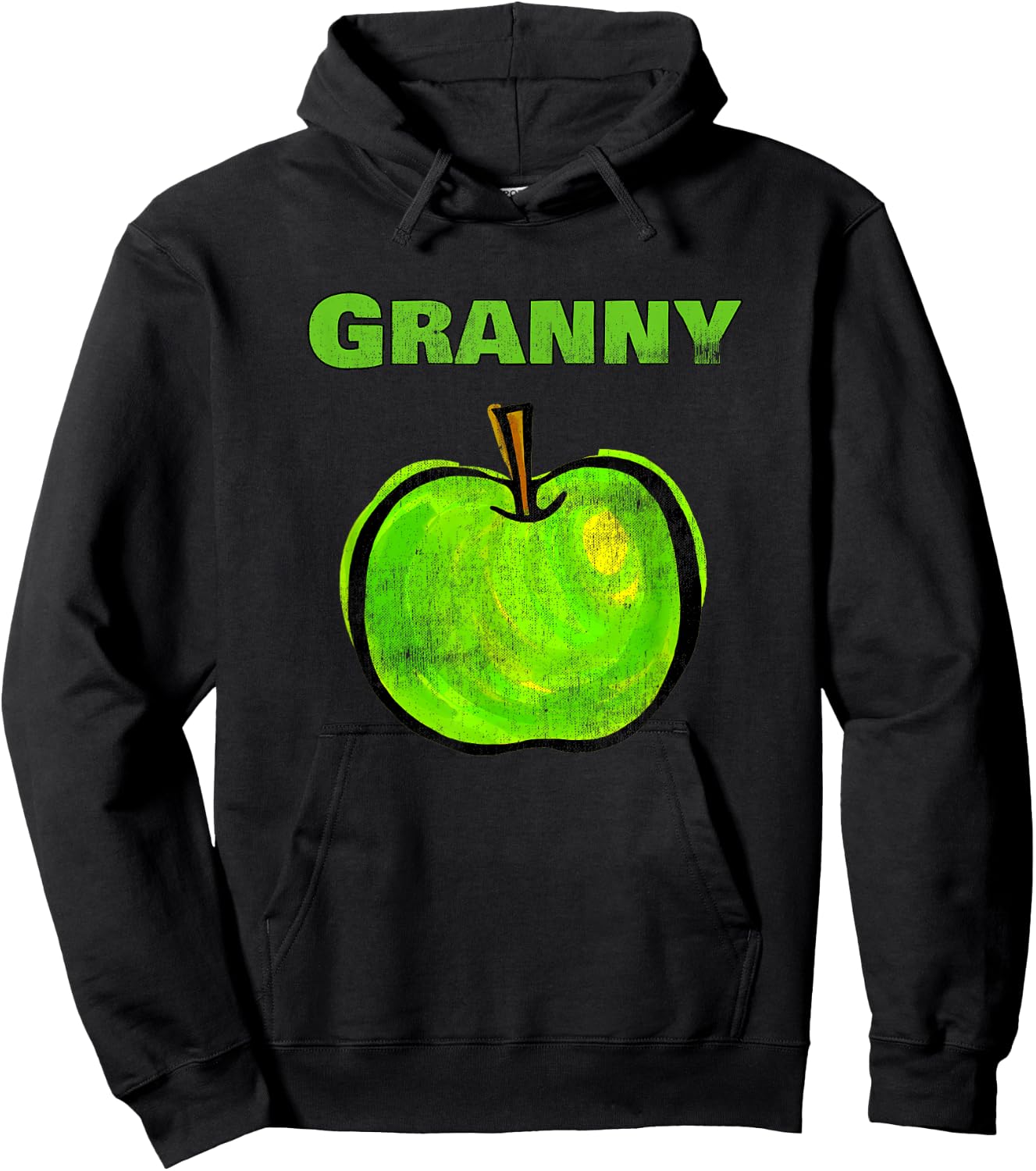 Granny Green Apple Grandmother Baking Fruit Funny T Shirt Hoodie - Hoodie | Black