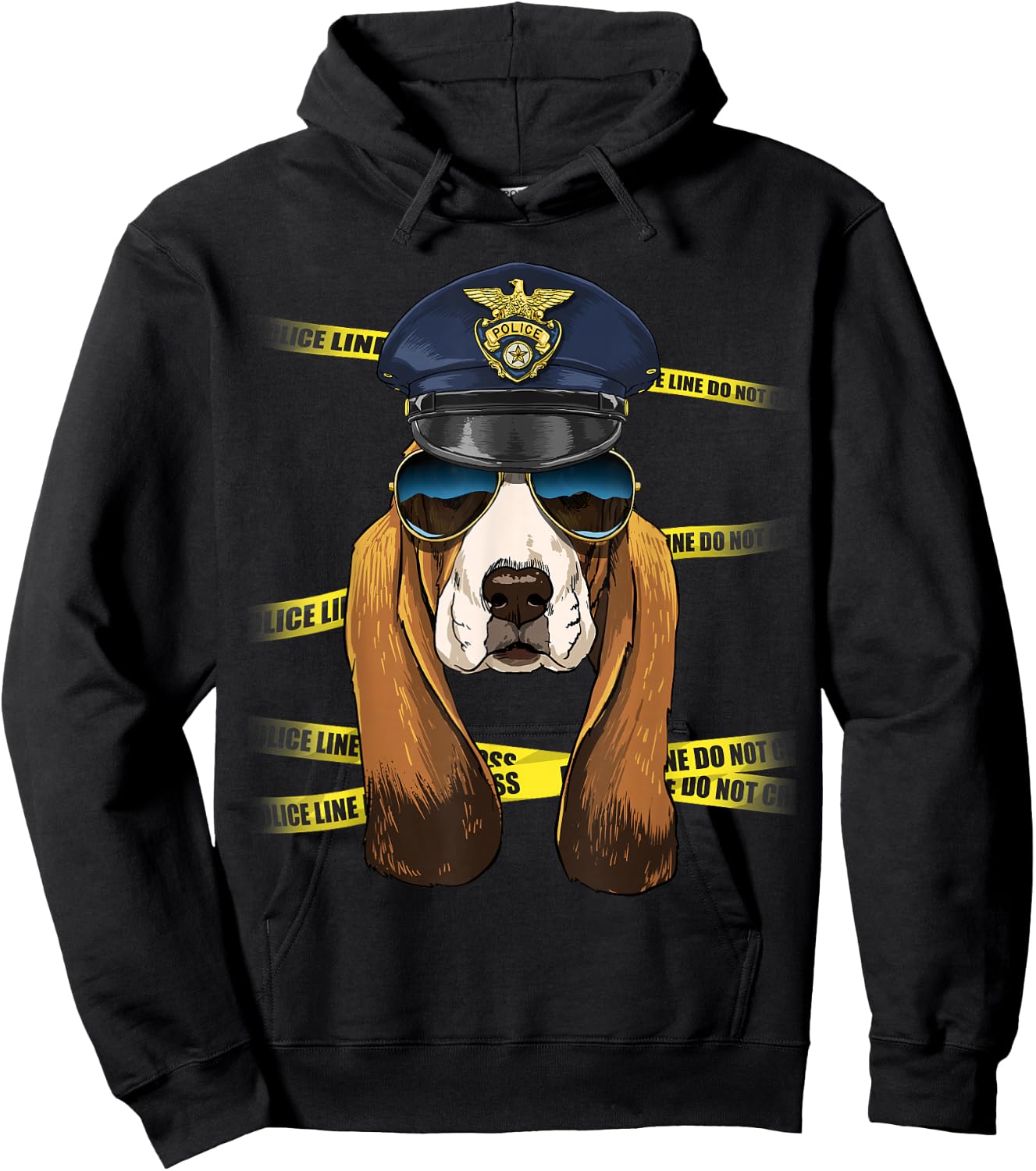 Basset Hound Police Basset Hound K-9 Dog Lover Hoodie - Hoodie | Black
