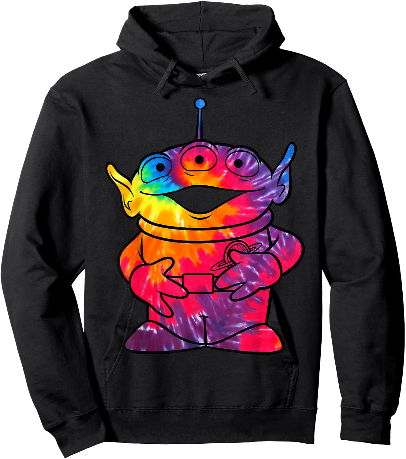 Disney Pixar Toy Story Tie-Dye Alien Portrait Hoodie - Hoodie | Black
