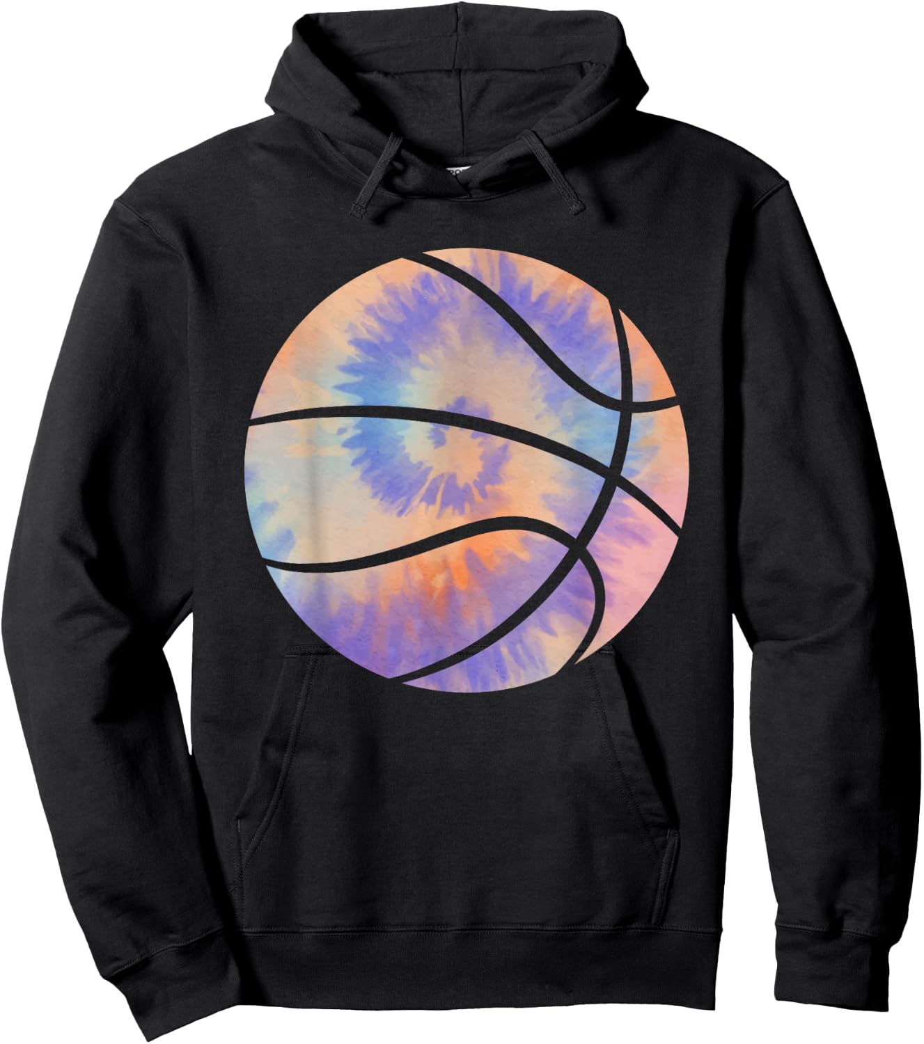 Basketball Tie Dye Colorful Rainbow Basketball Player Lover Hoodie - Hoodie | Black