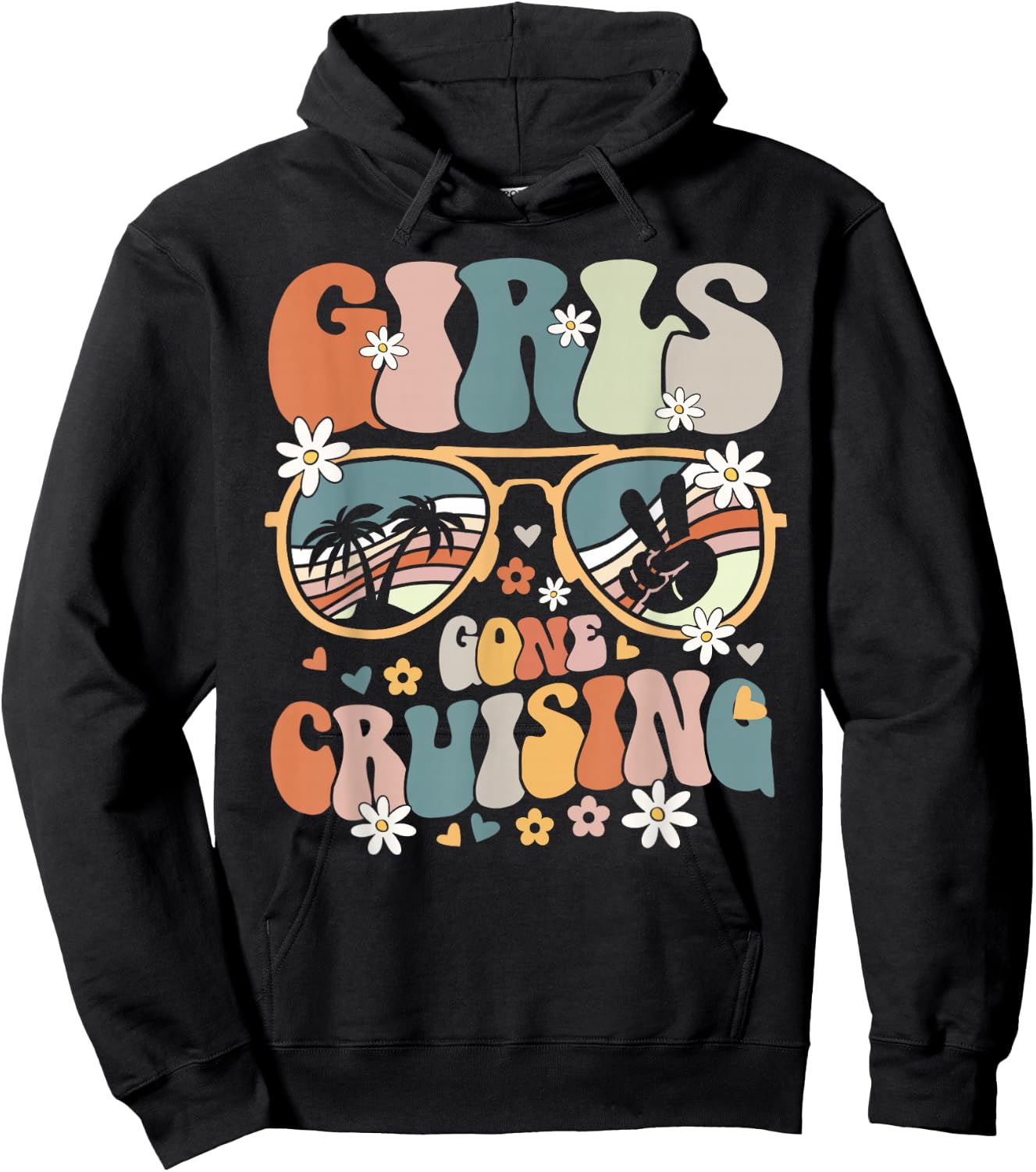 Cruise Squad Matching Girls Gone Cruising 2025 Women Girls Hoodie - Hoodie | Black