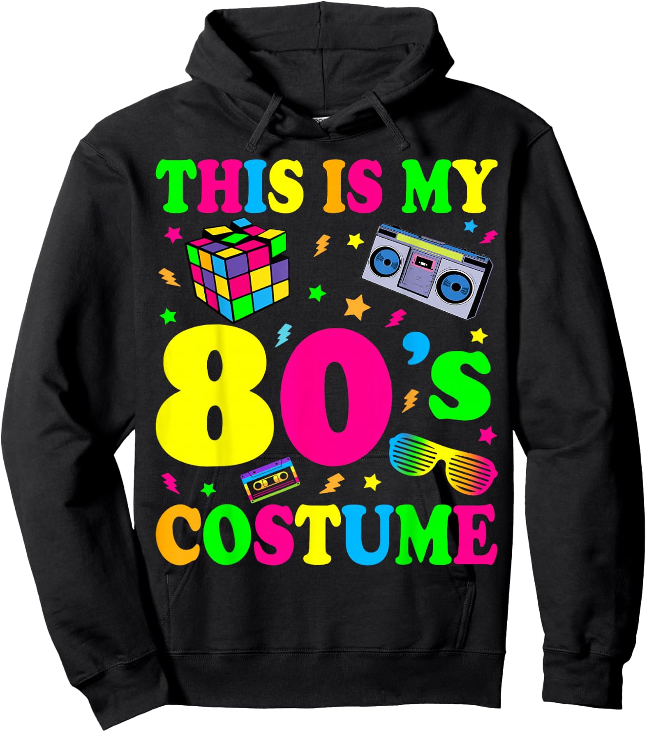 This is my 80's Costume Outfit Gifts Eighties Retro Party Hoodie - Hoodie | Black