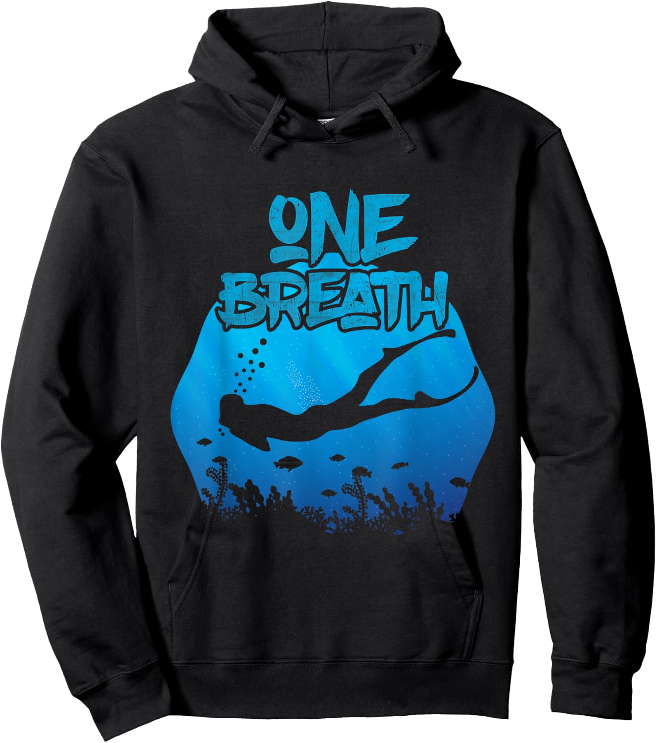 Freediving One Breath Diving Apnoe Ocean Hoodie - Hoodie | Black
