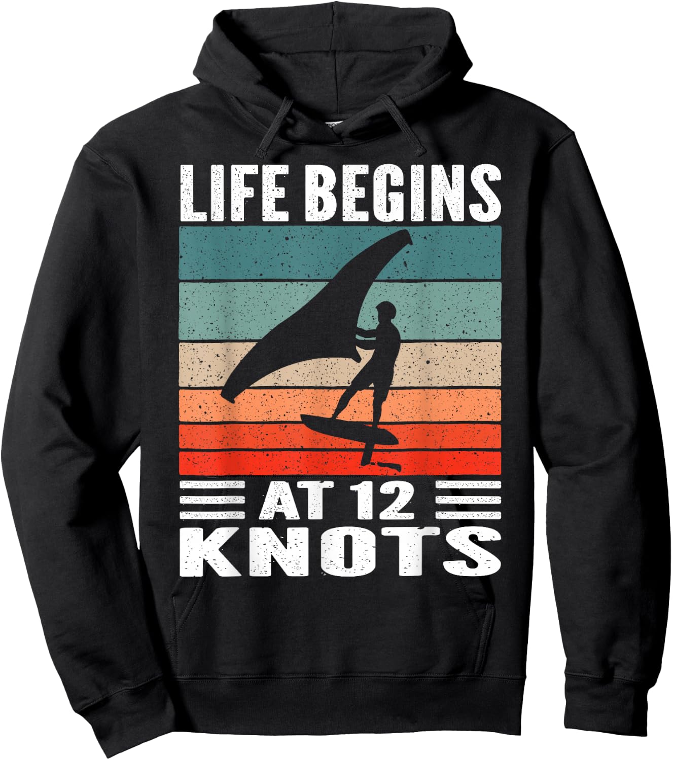 Wing foiling foil surfing wing surf surfer water sports Hoodie - Hoodie | Black