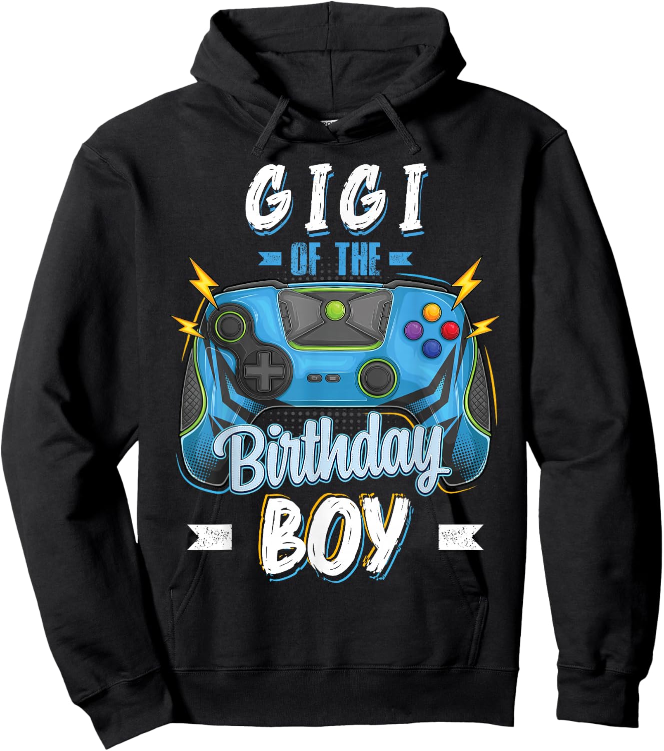 Gigi of the Birthday Boy Matching family Video Gamer party Hoodie - Hoodie | Black