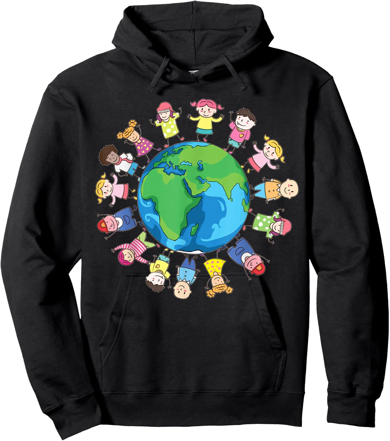 Happy Earth Day Children Around The World FUUNY Planet Save Hoodie - Hoodie | Black