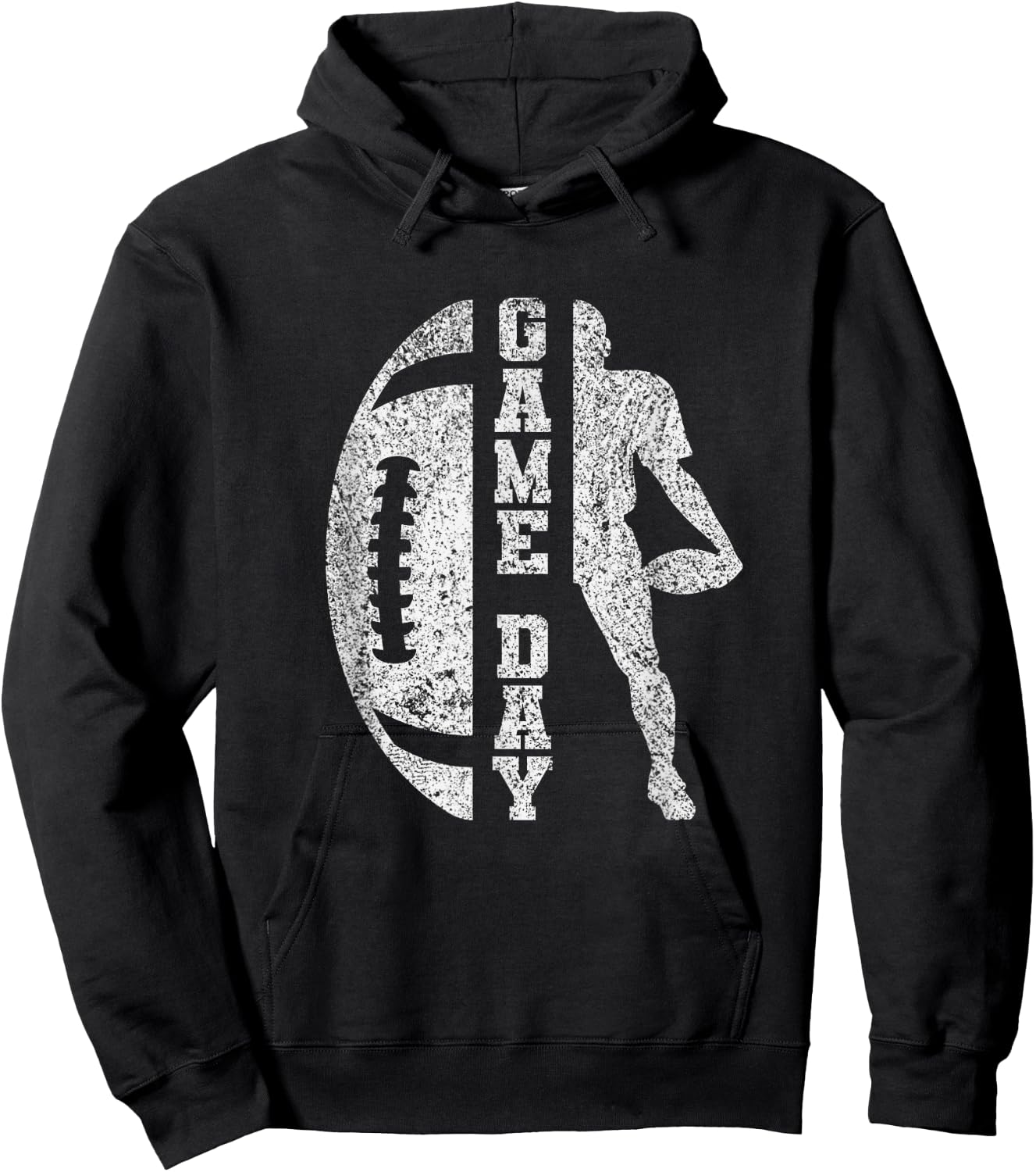 Game Day Football - Cute Football Top Hoodie - Hoodie | Black