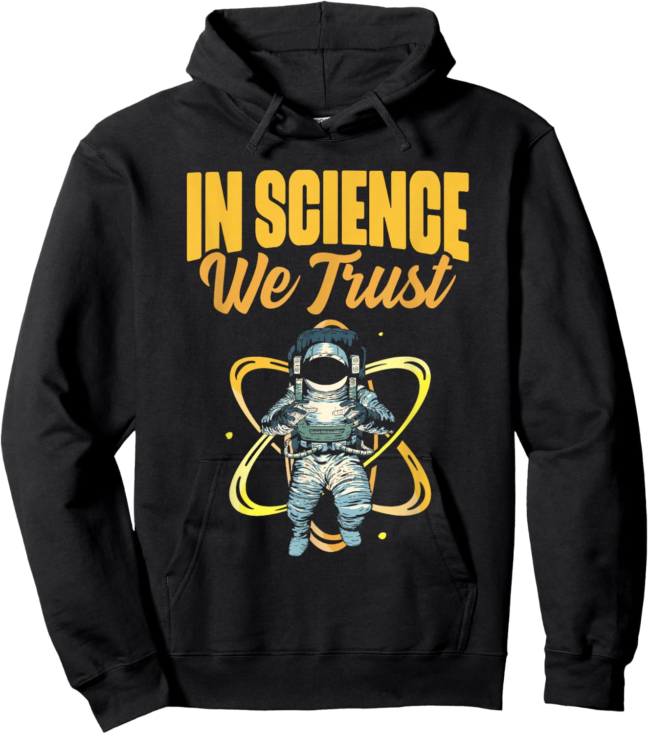 Cool In Science We Trust Atheist Astronaut Humanist Hoodie - Hoodie | Black