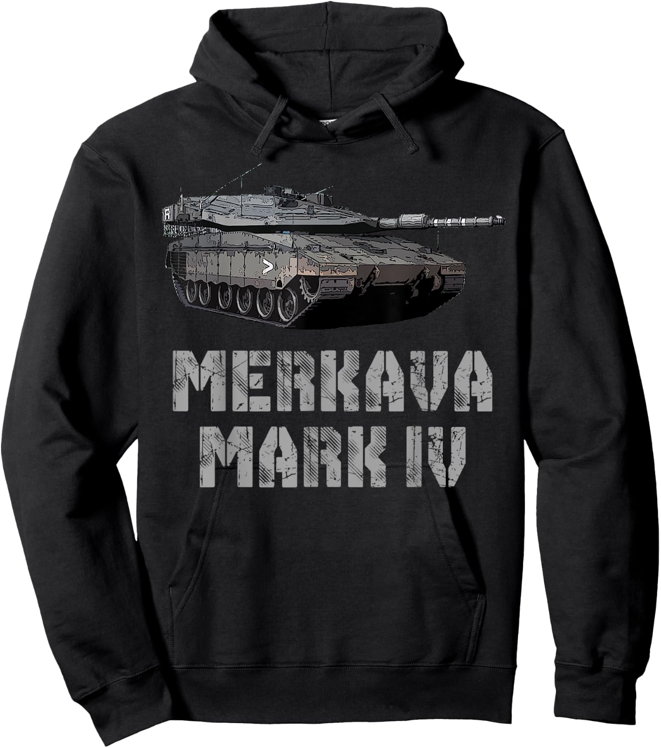 Merkava Mark IV Tank Commander War History T Shirt Hoodie - Hoodie | Black