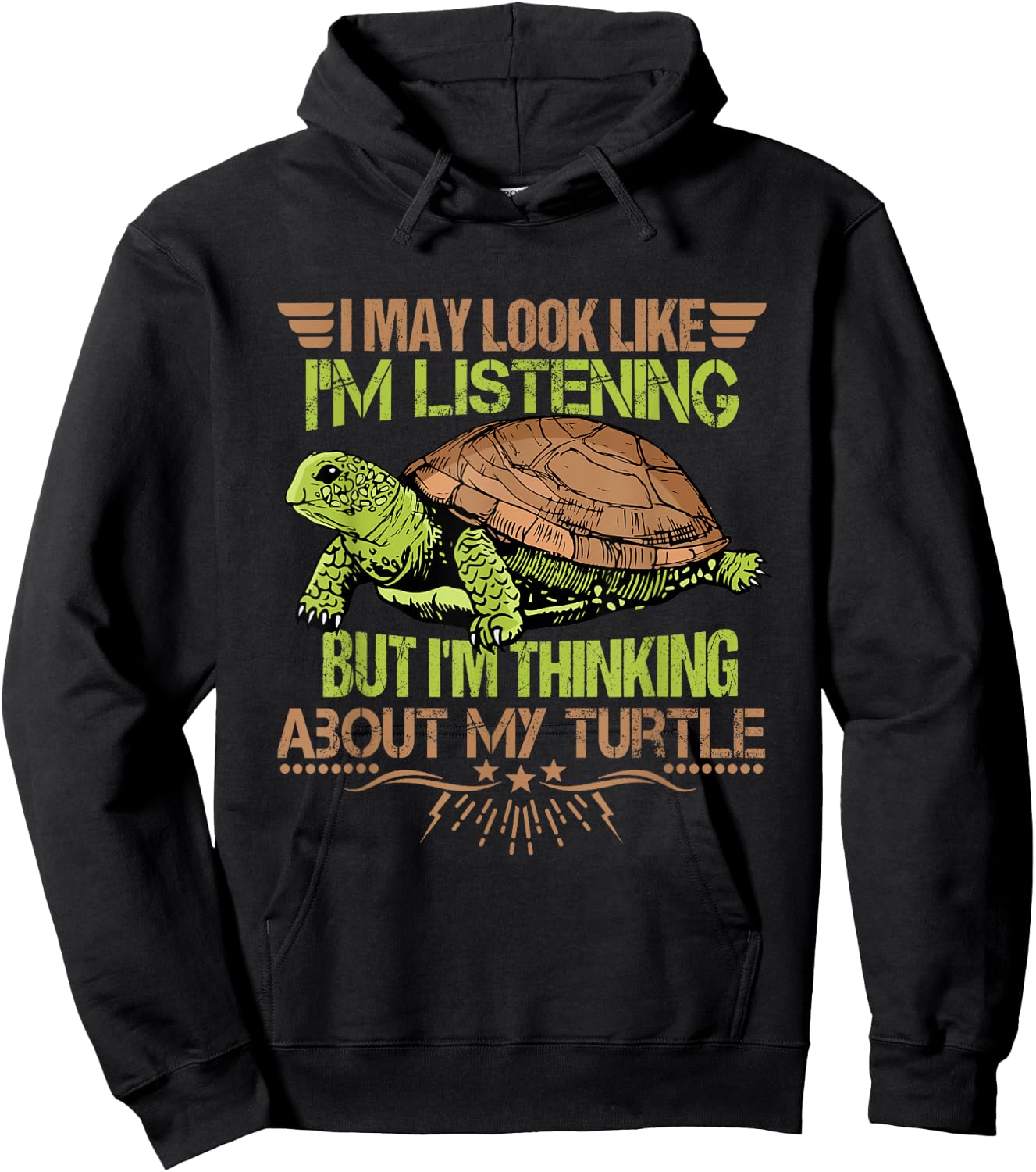 Turtle Lover Kids Tortoise Turtle Owner Men Turtle Hoodie - Hoodie | Black