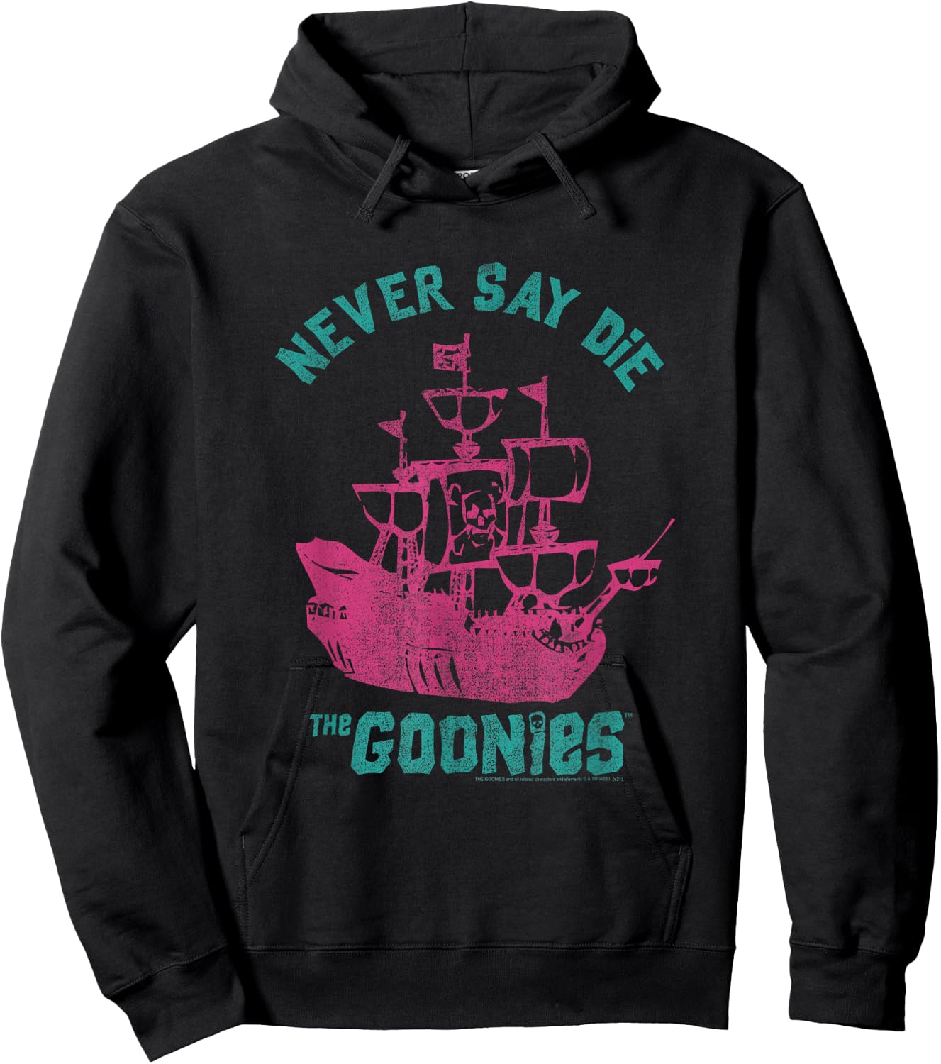 The Goonies Pastel Pirate Ship and Logo Movie Hoodie - Hoodie | Black