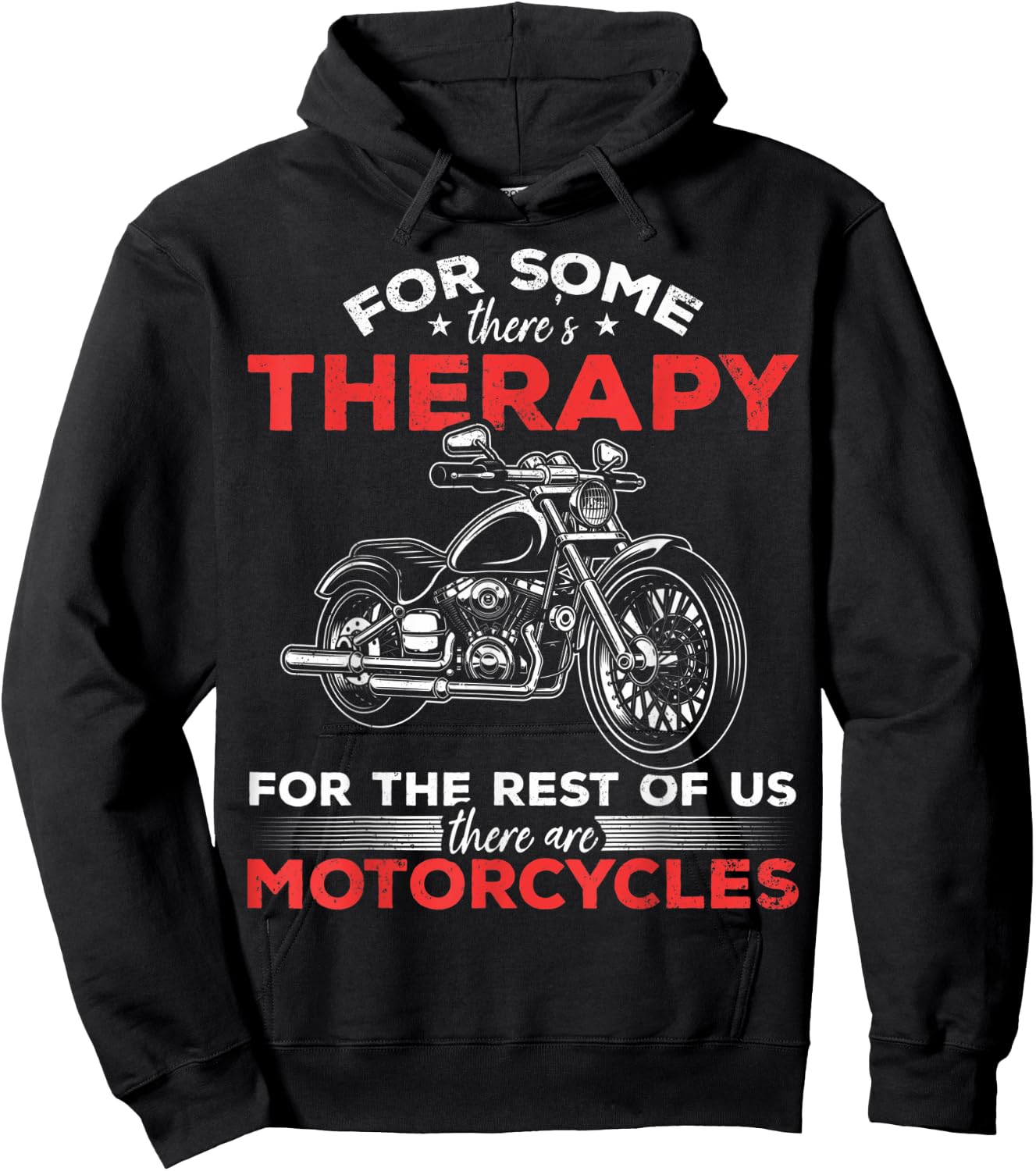 Funny Motorcycle Lovers Motorcycle Therapy Motorcycle Riders Hoodie - Hoodie | Black