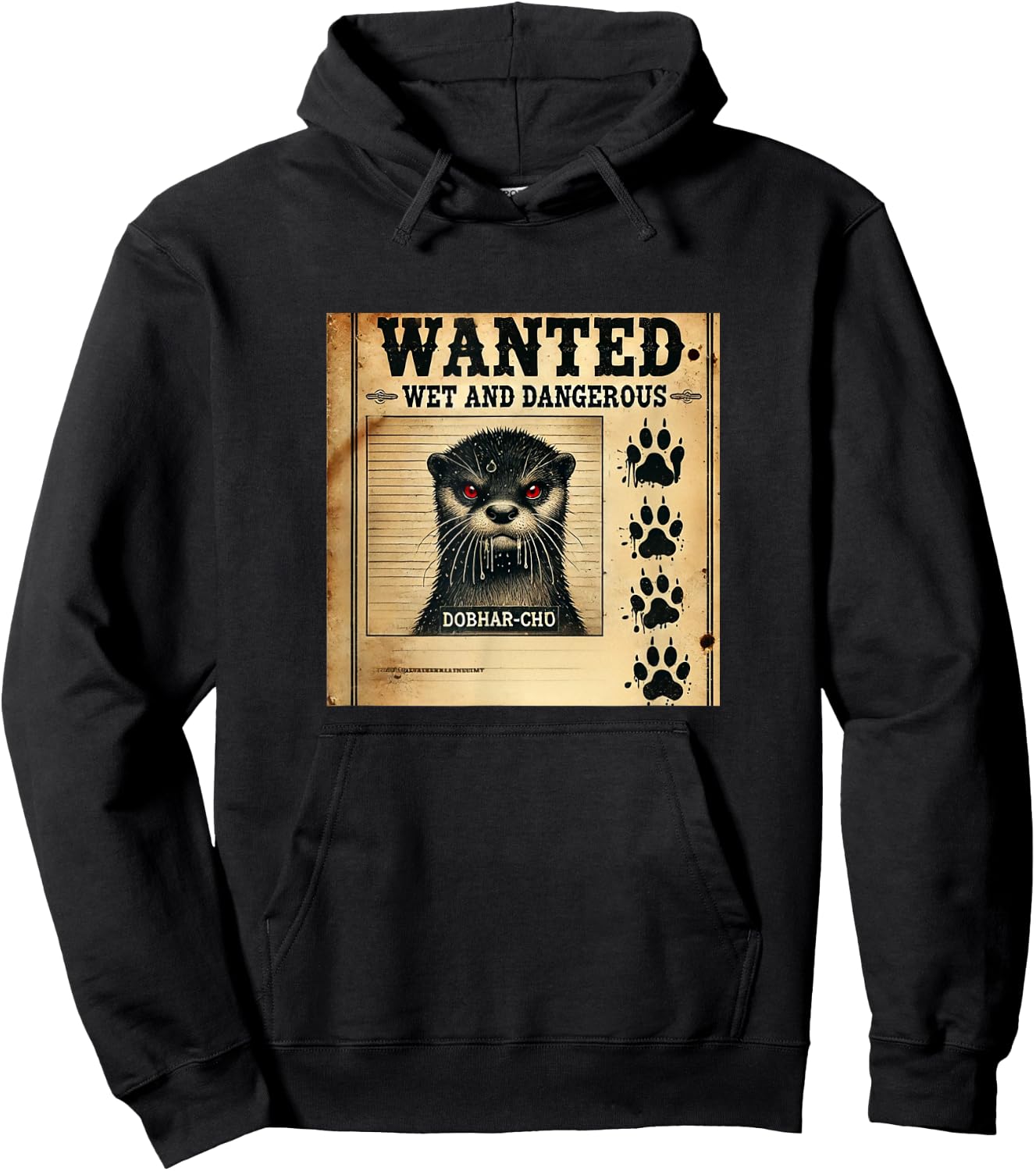 Dobhar Chu The Irish Cryptid - Funny Graphic Design Hoodie - Hoodie | Black