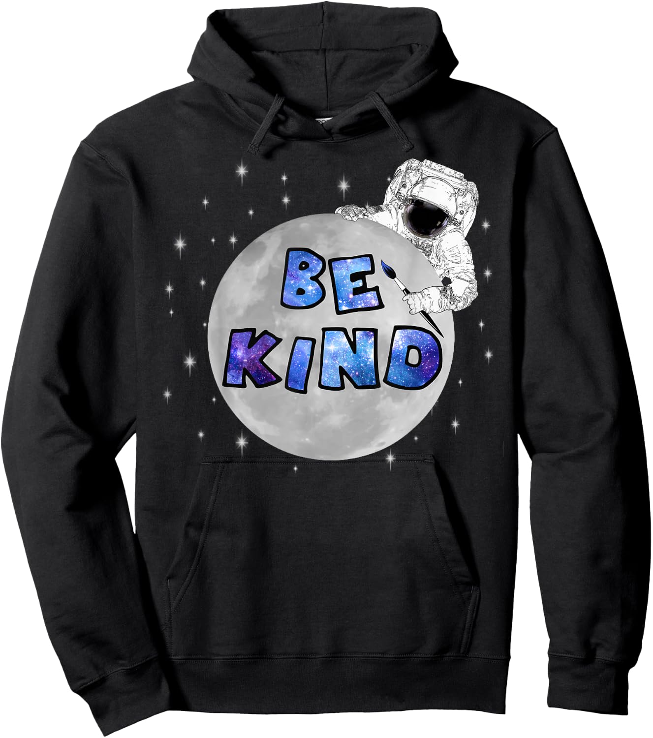 Be Kind Space Stars Astronaut Hoodie - Hoodie | Black