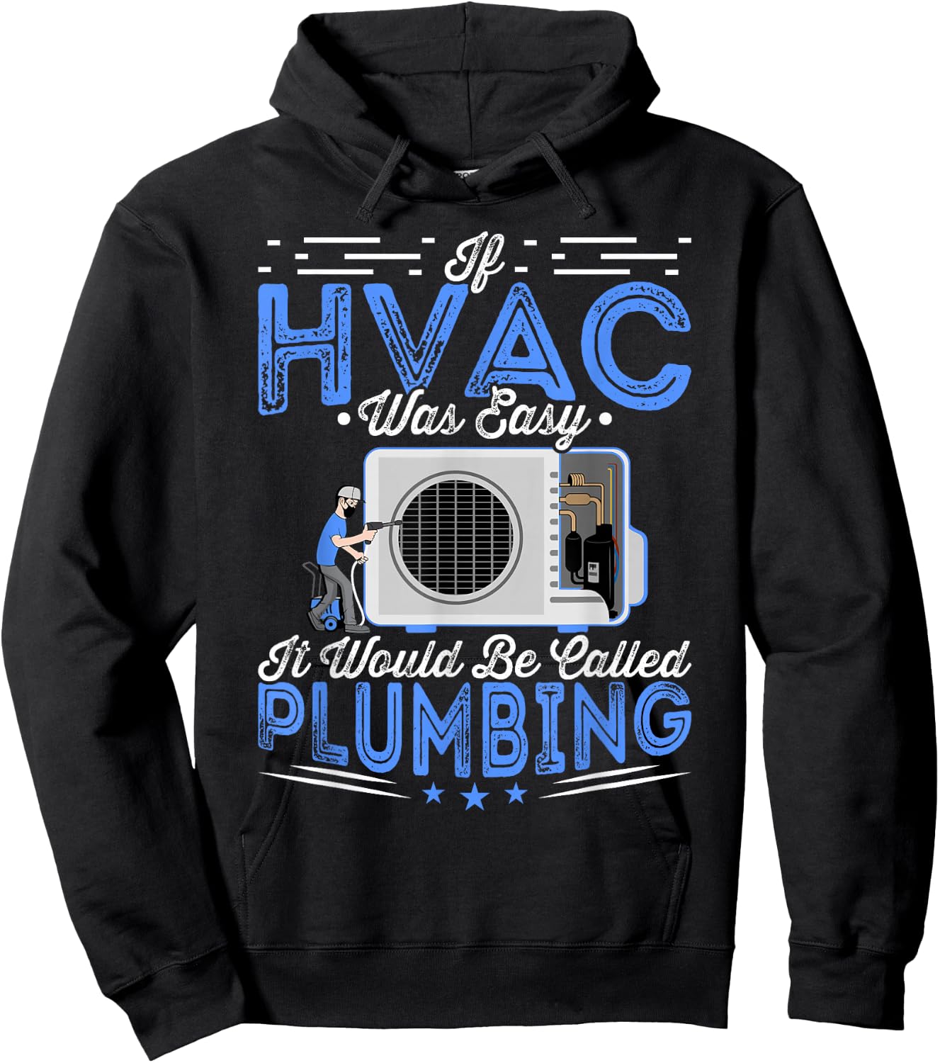 If HVAC Was Easy HVAC Technician Mechanic Repair Hoodie - Hoodie | Black