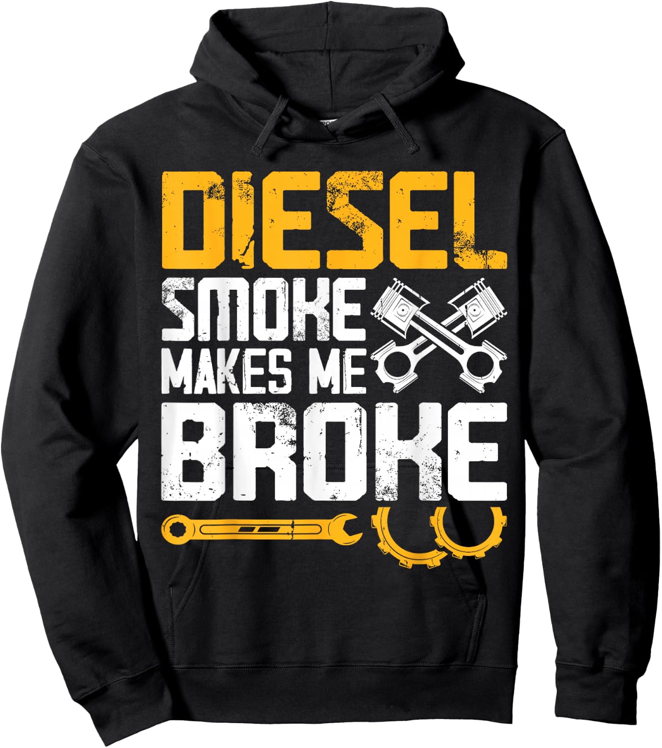 Diesel Smoke Makes Me Broke Hoodie - Hoodie | Black