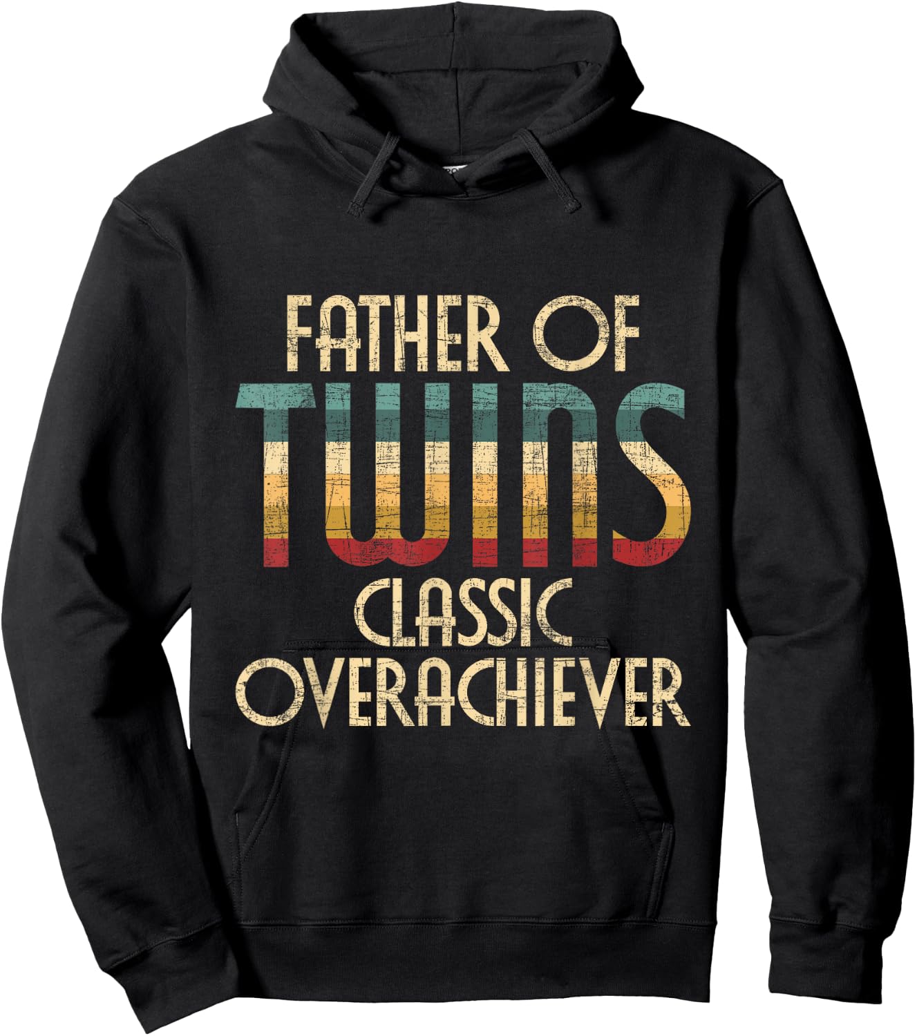 Father Of Twins - Twin Dad New Dad Of Twins Hoodie - Hoodie | Black