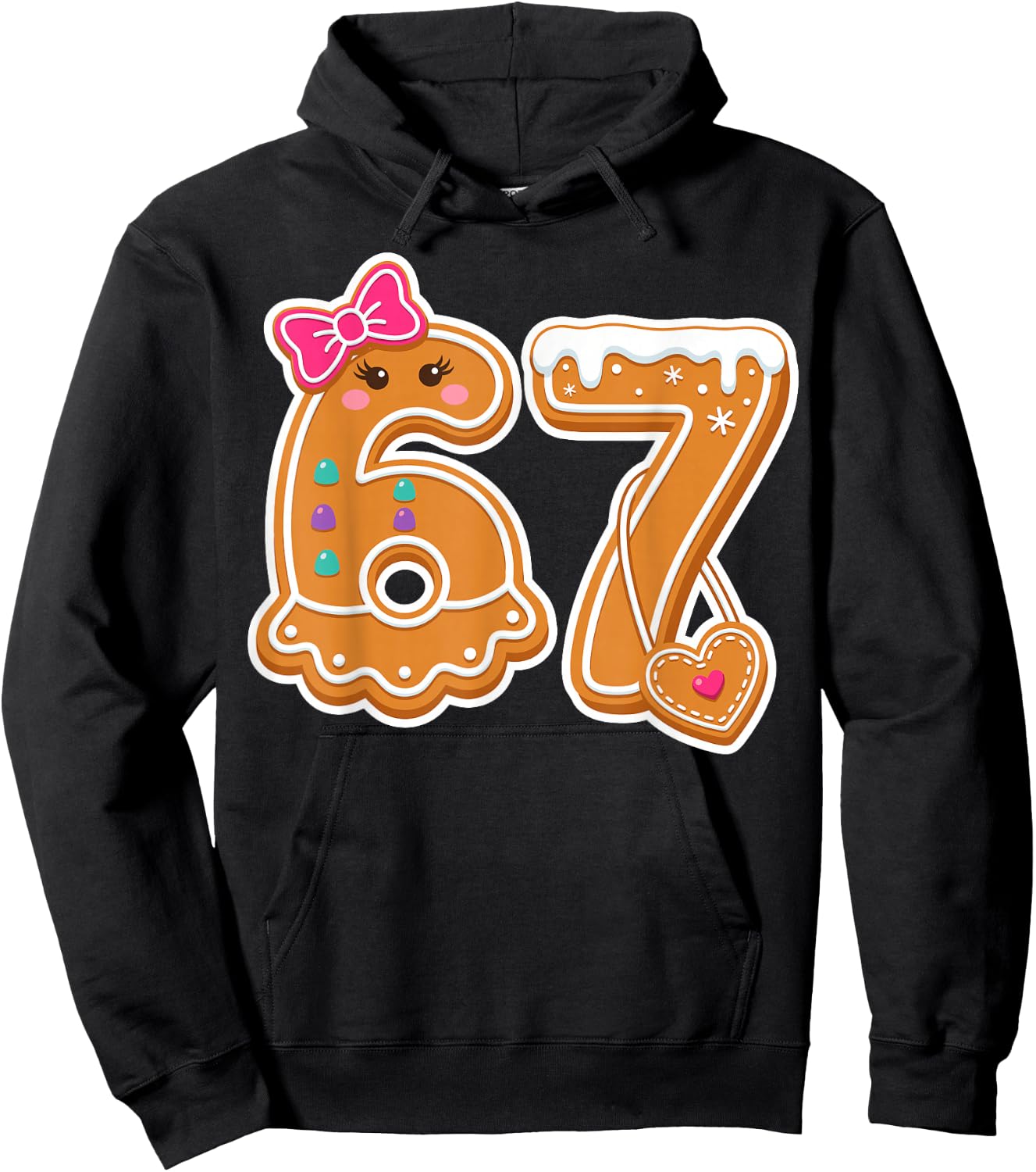 Gingerbread 67 Cookie Cute Christmas Baking Hoodie - Hoodie | Black