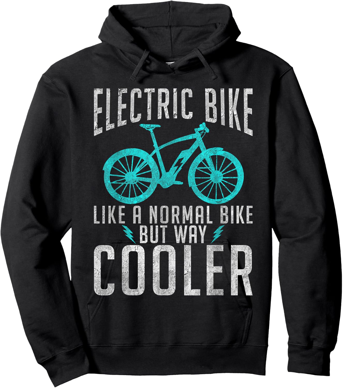Electric Bike like a normal Bike but way cooler E Bicycle Hoodie - Hoodie | Black