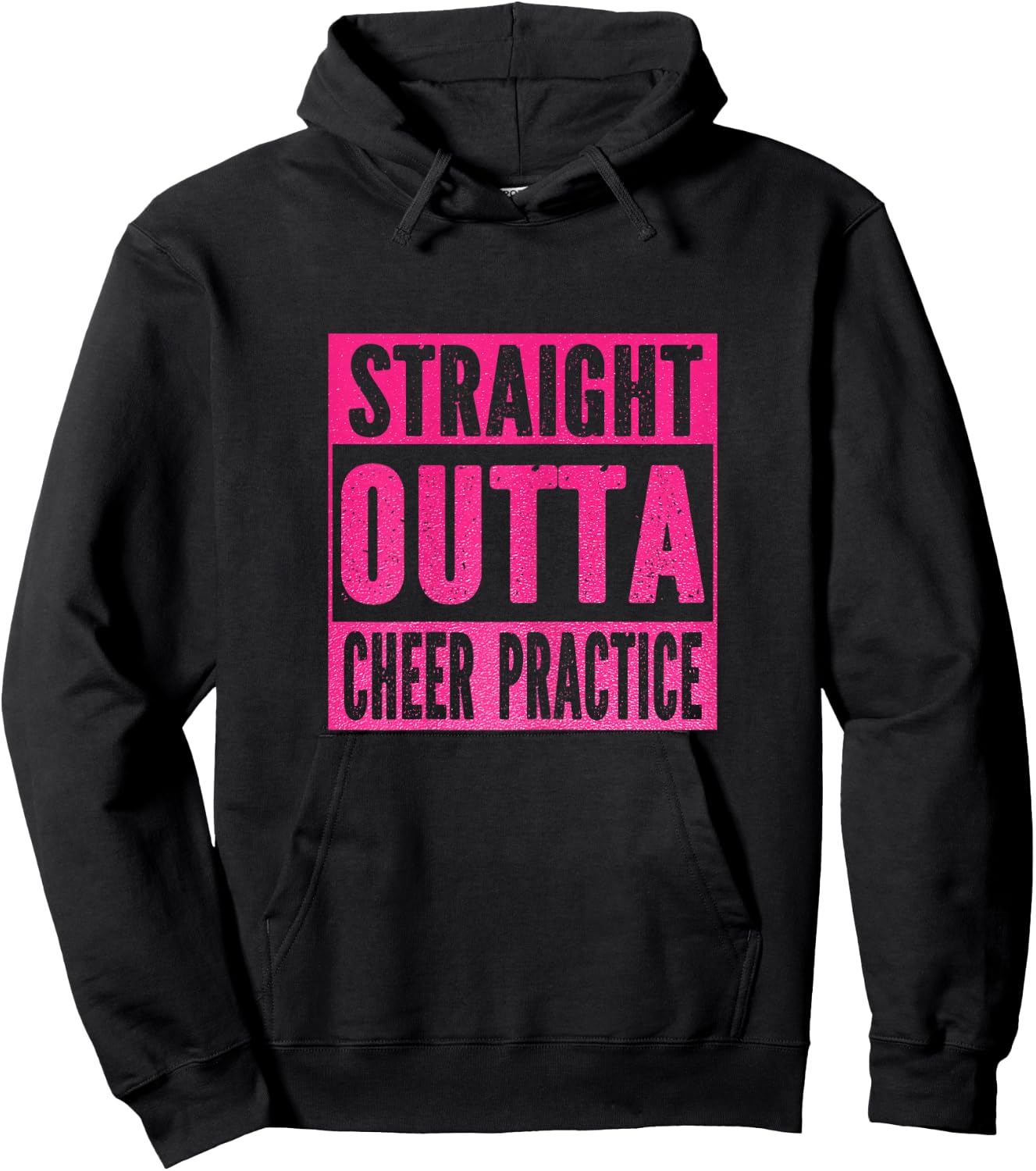 STRAIGHT OUTTA CHEER PRACTICE Cheerleading Girls Women Hoodie - Hoodie | Black