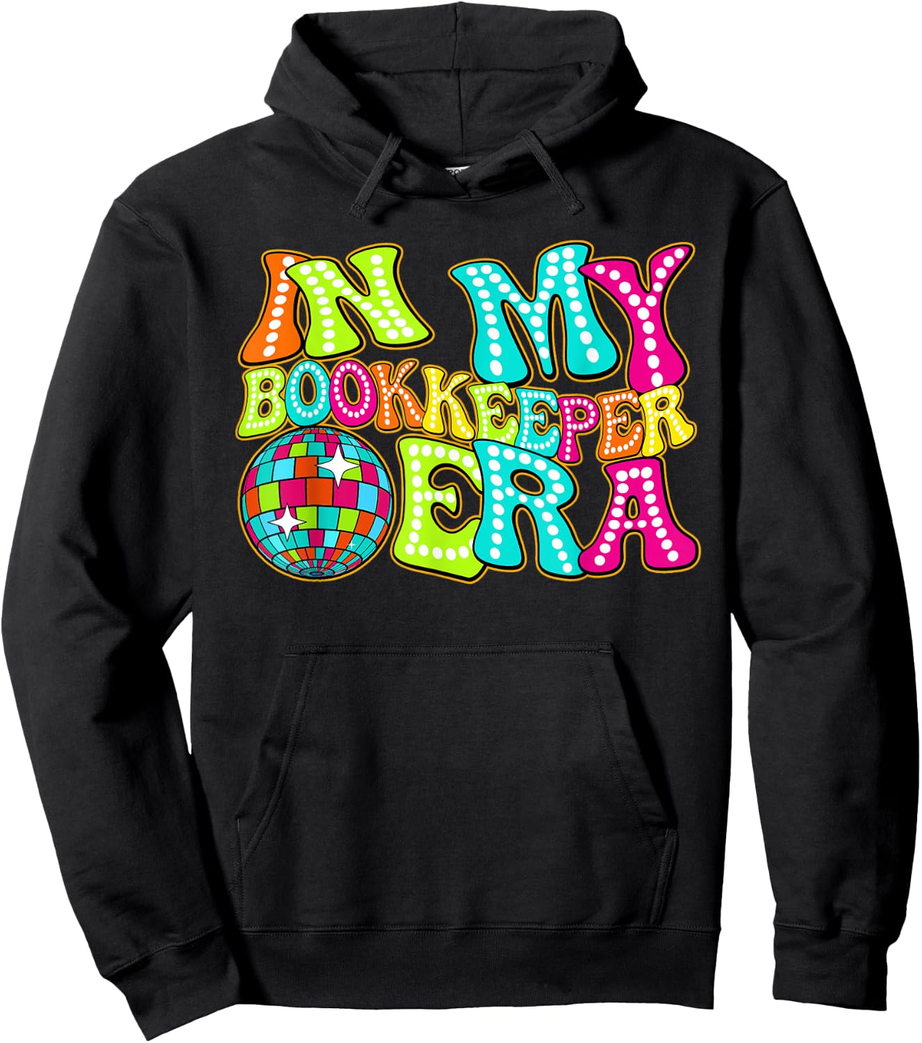 Disco Groovy In My Bookkeeper Era Hoodie - Hoodie | Black