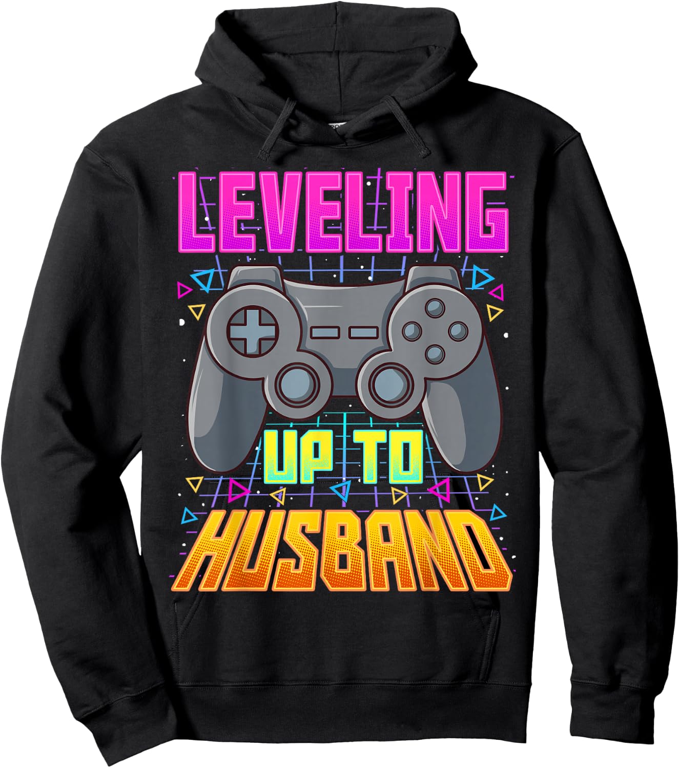 Leveling Up To Husband Shirt Groom Wedding Gamer Engagement Hoodie - Hoodie | Black