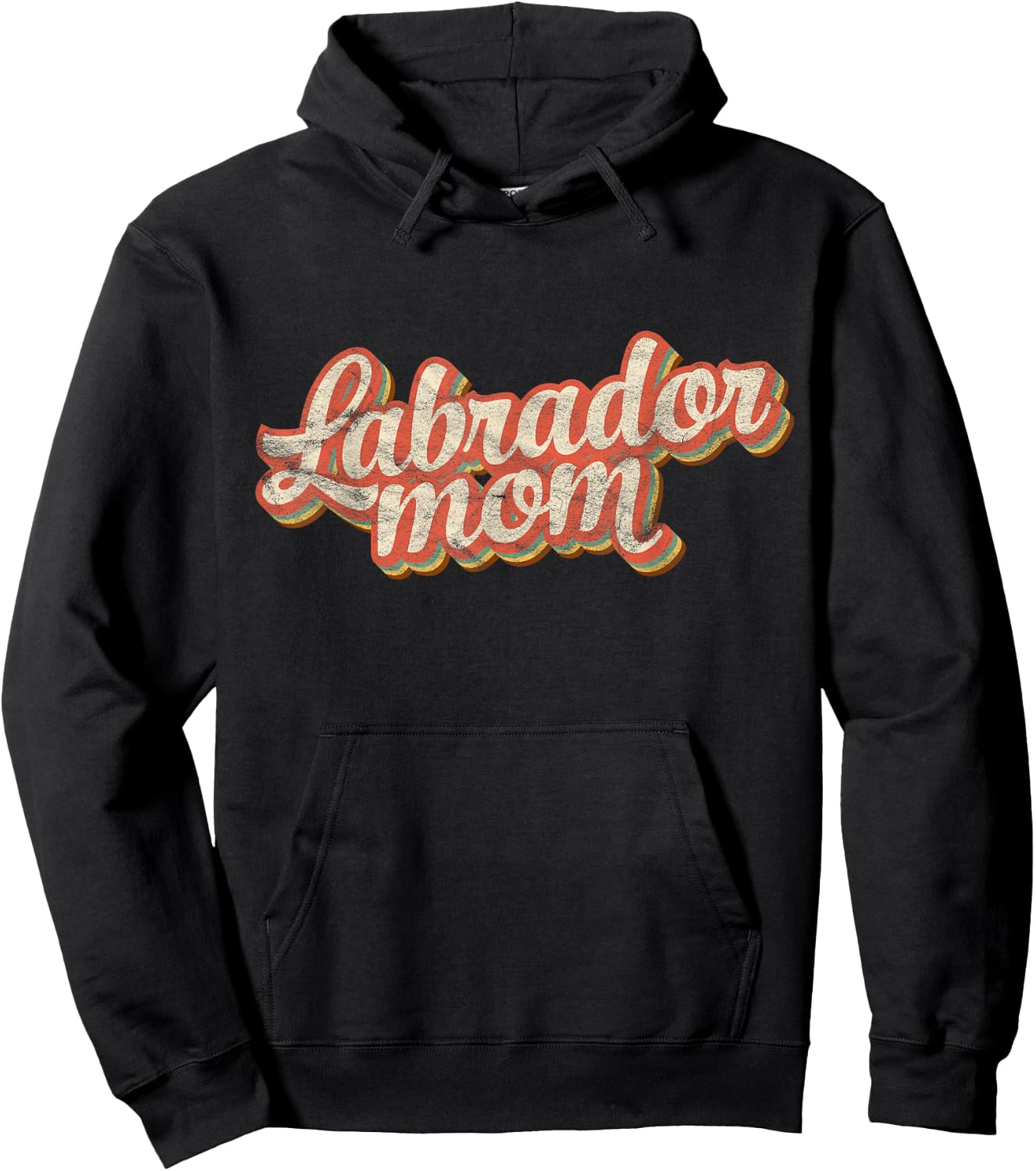 Vintage Labrador Mom Gift Dog Lover Golden Black Lab Mama Women Kids Hoodie - Hoodie | Black