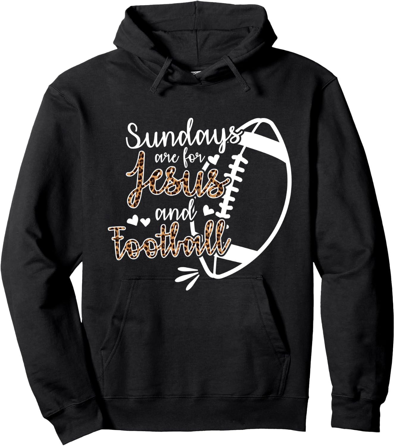 Sundays Are For Jesus And Football Hoodie - Hoodie | Black