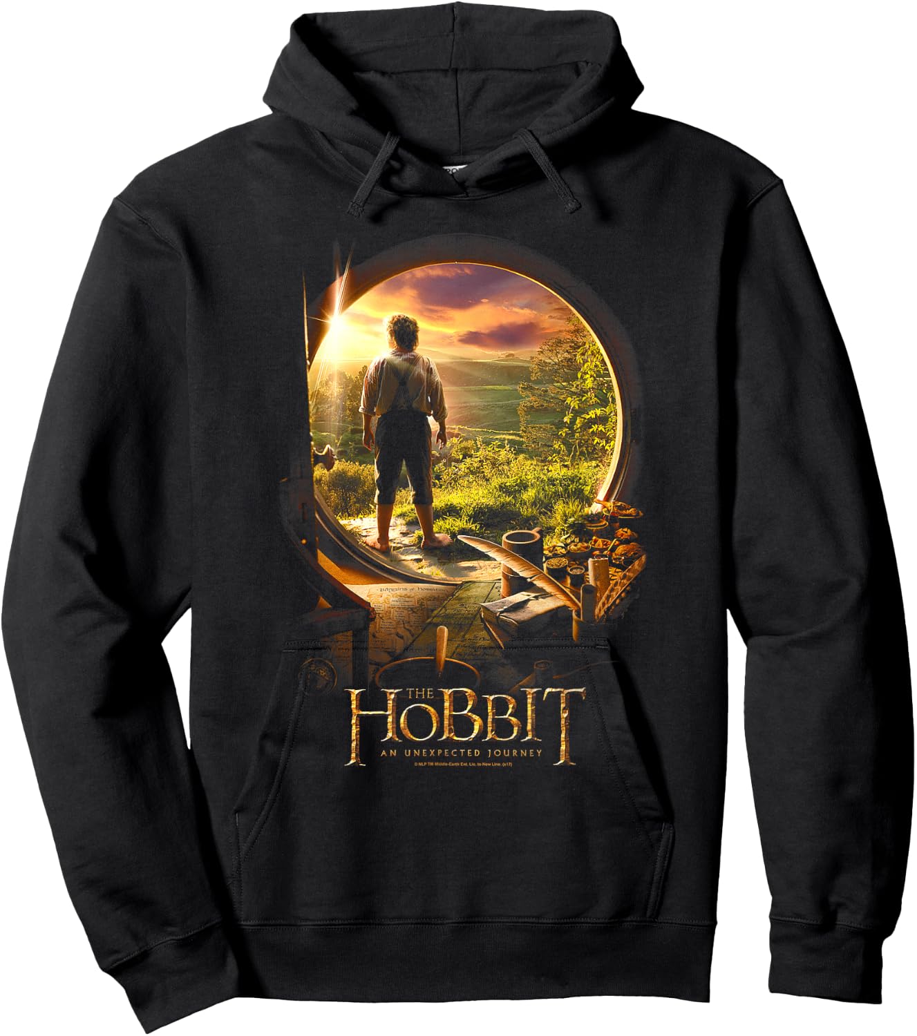 Hobbit Bilbo in Door Hoodie - Hoodie | Black