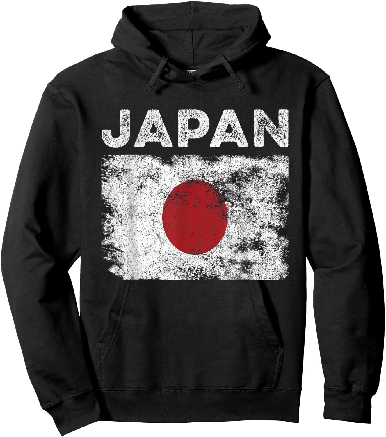 Japan Flag Distressed - Men Women Kids - Japanese Flag Hoodie - Hoodie | Black