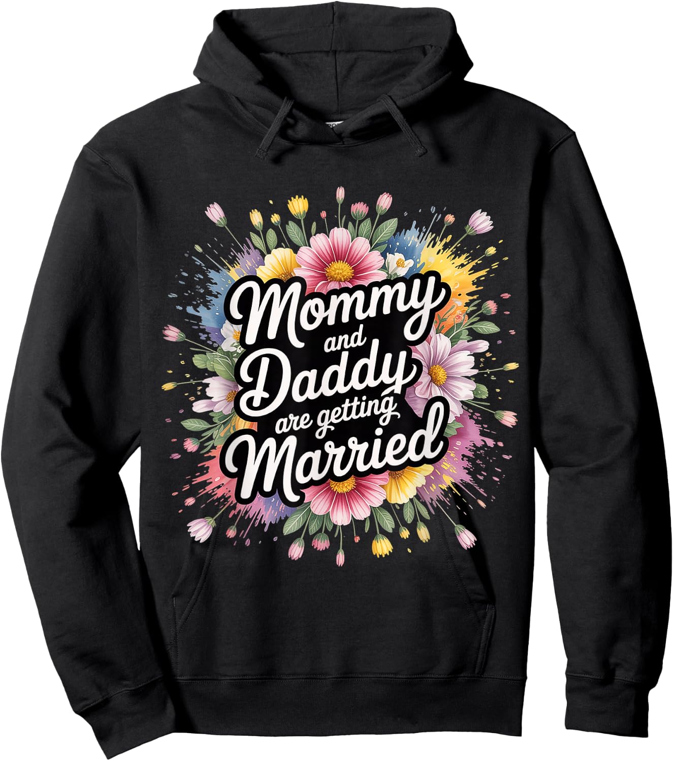 Mommy and Daddy are Getting Married Kid Wedding Hoodie - Hoodie | Black