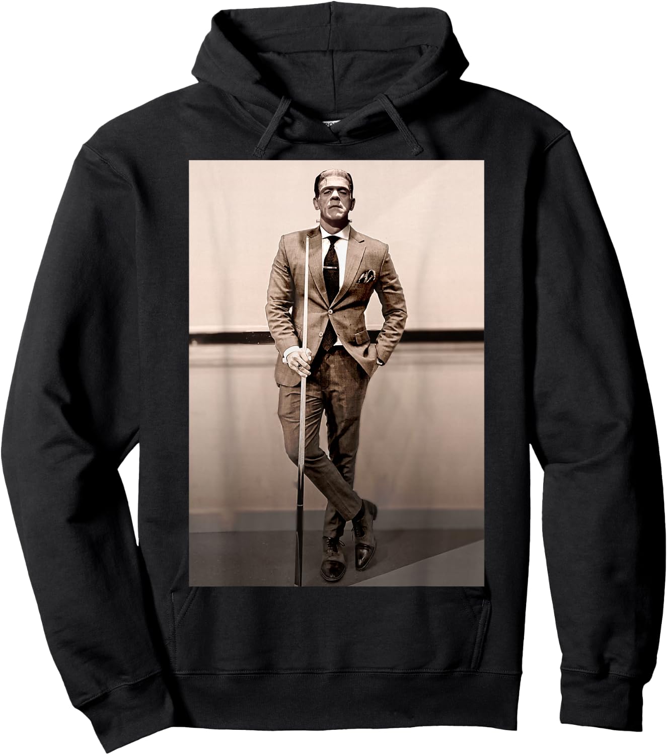 Frankenstein Dapper Frankenstein Monster In Suit Halloween Hoodie - Hoodie | Black