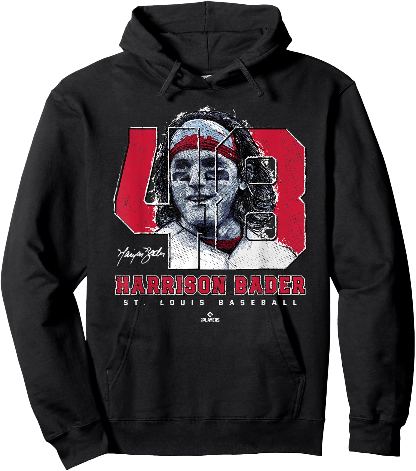 Harrison Bader Silhouette Tots St Louis MLBPA Hoodie - Hoodie | Black