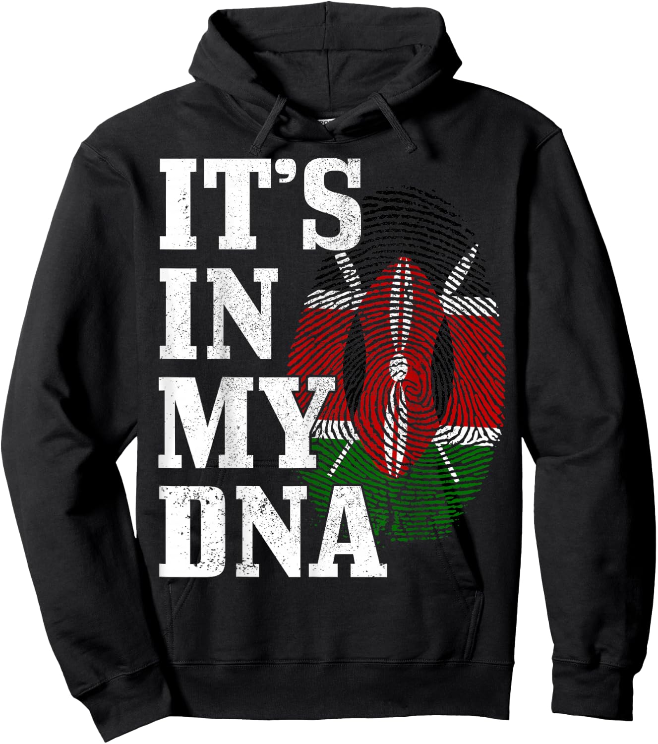 Kenya It's In My DNA Kenyan Flag Pride Roots African Hoodie - Hoodie | Black